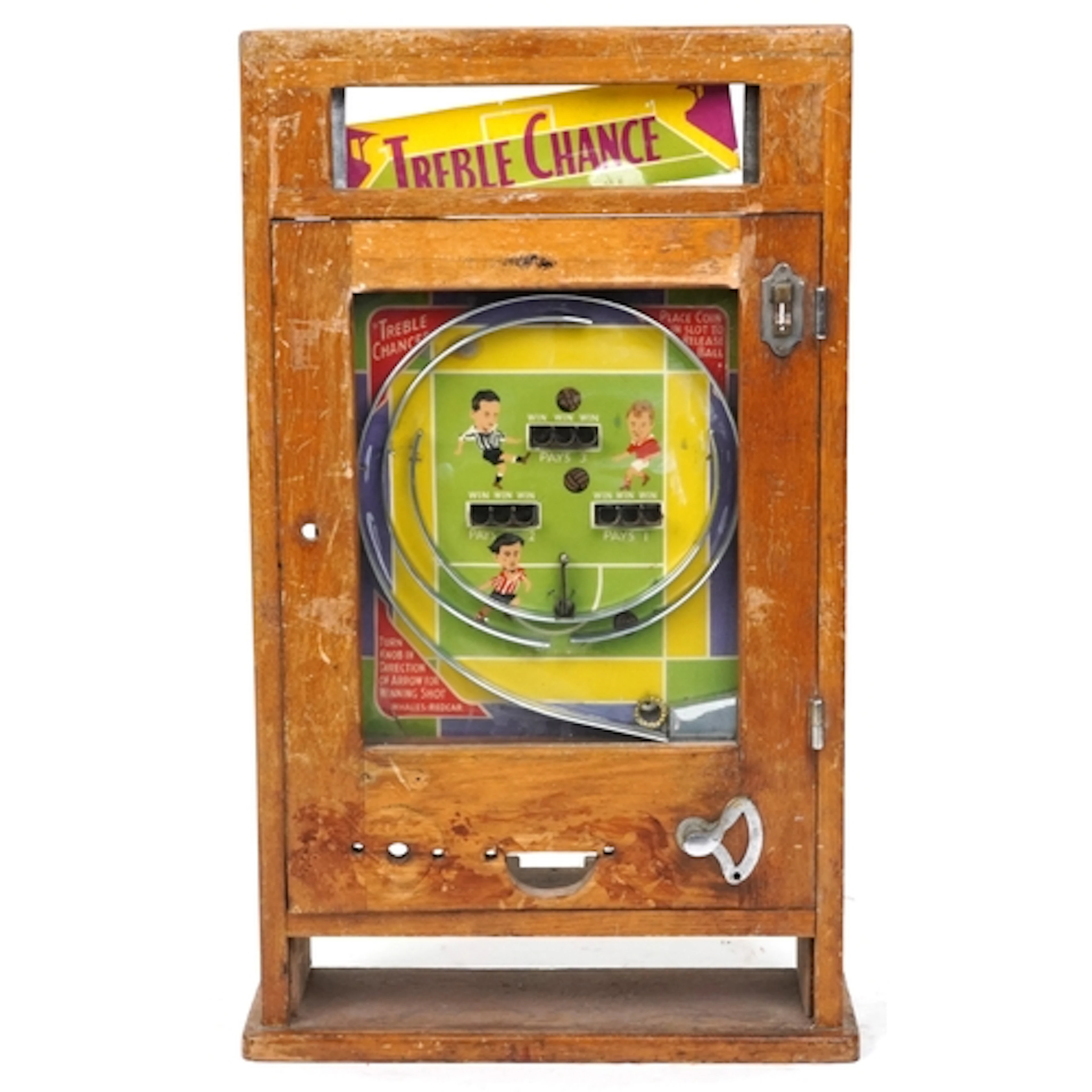A vintage wall mounted 'Treble Chance' Allwin Coin Operated ...