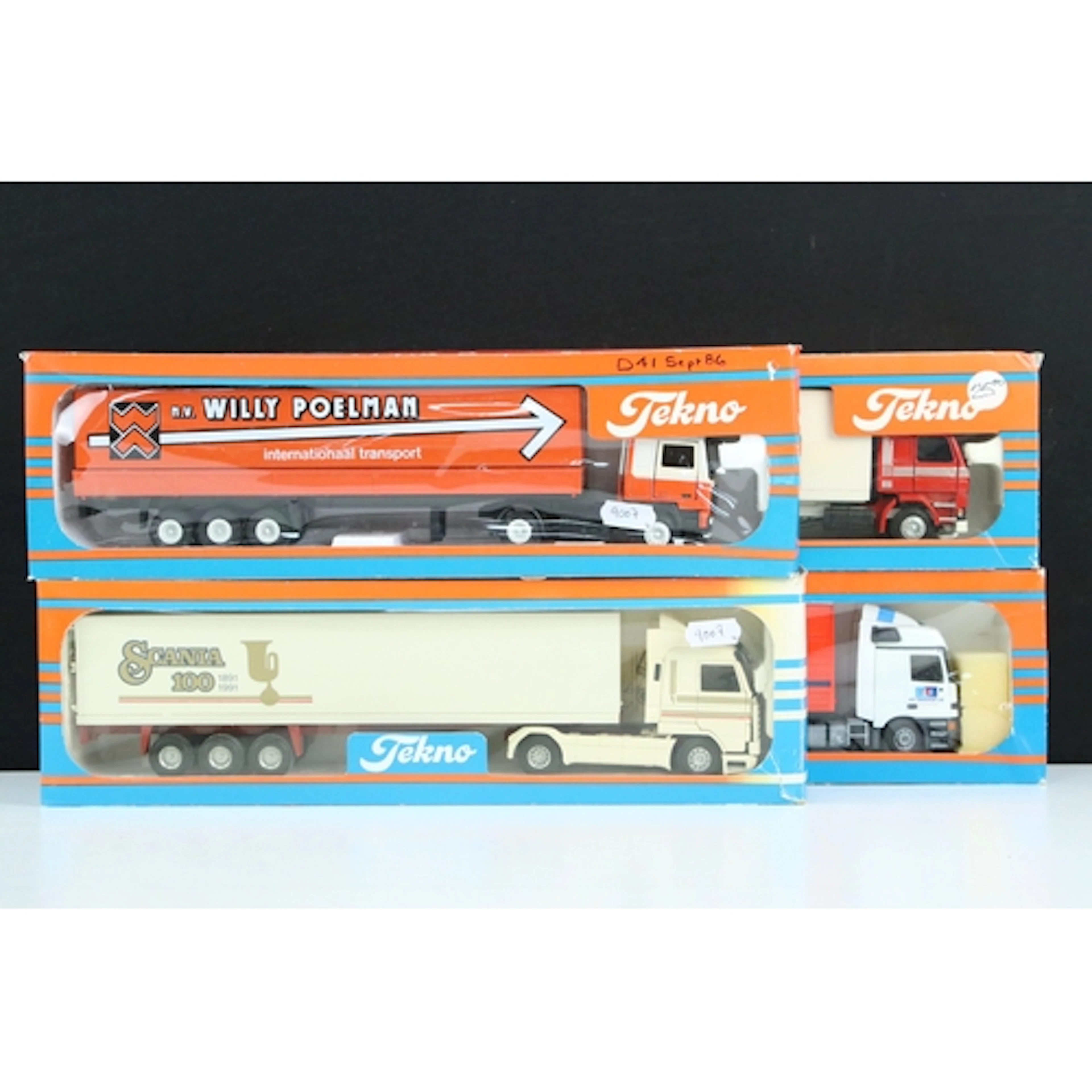 Four boxed Tekno 1/50 diecast haulage models to include The ...