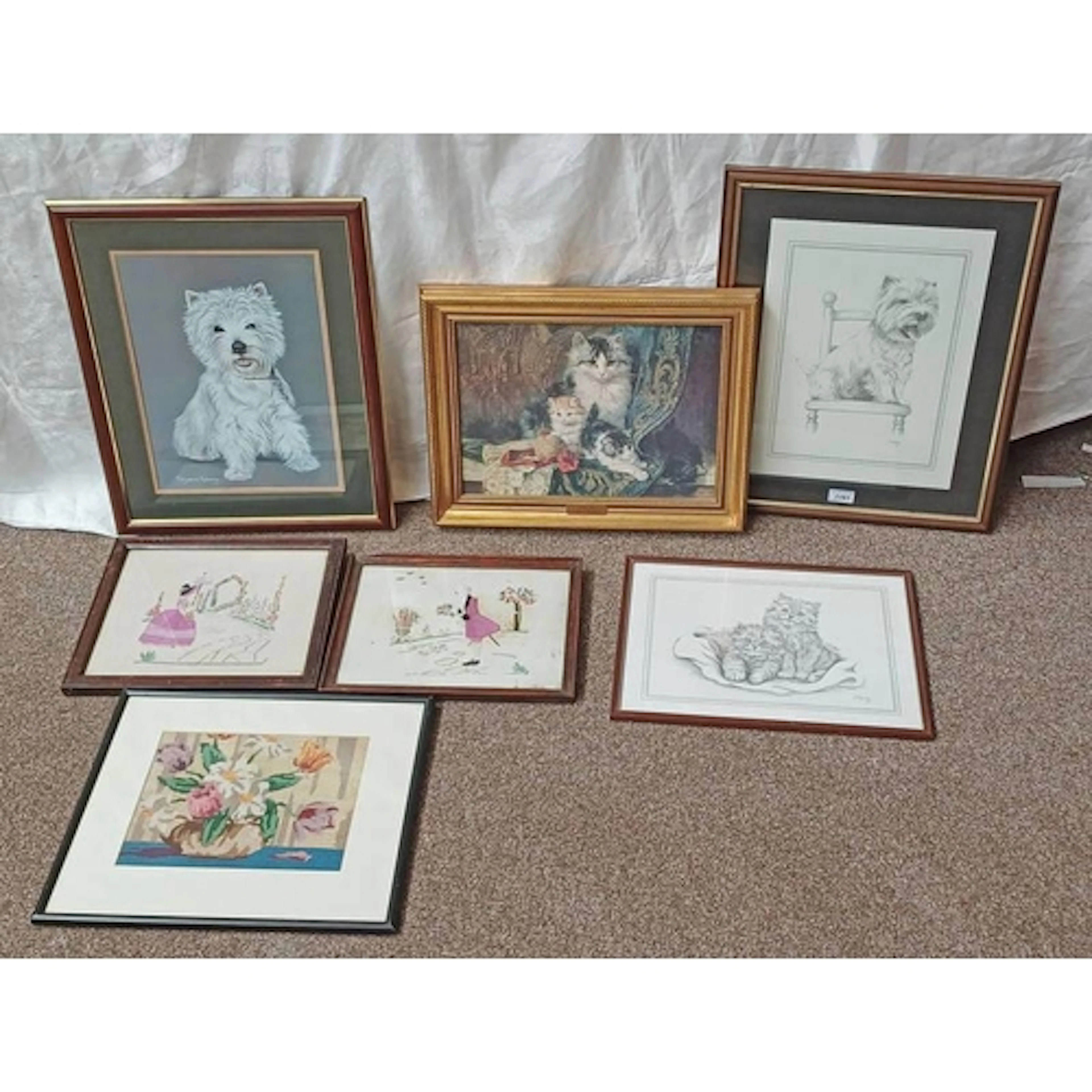 GILT FRAMED PRINT AFTER HENRIETTE RONNER KNIP 'A PROUD MOTHE...