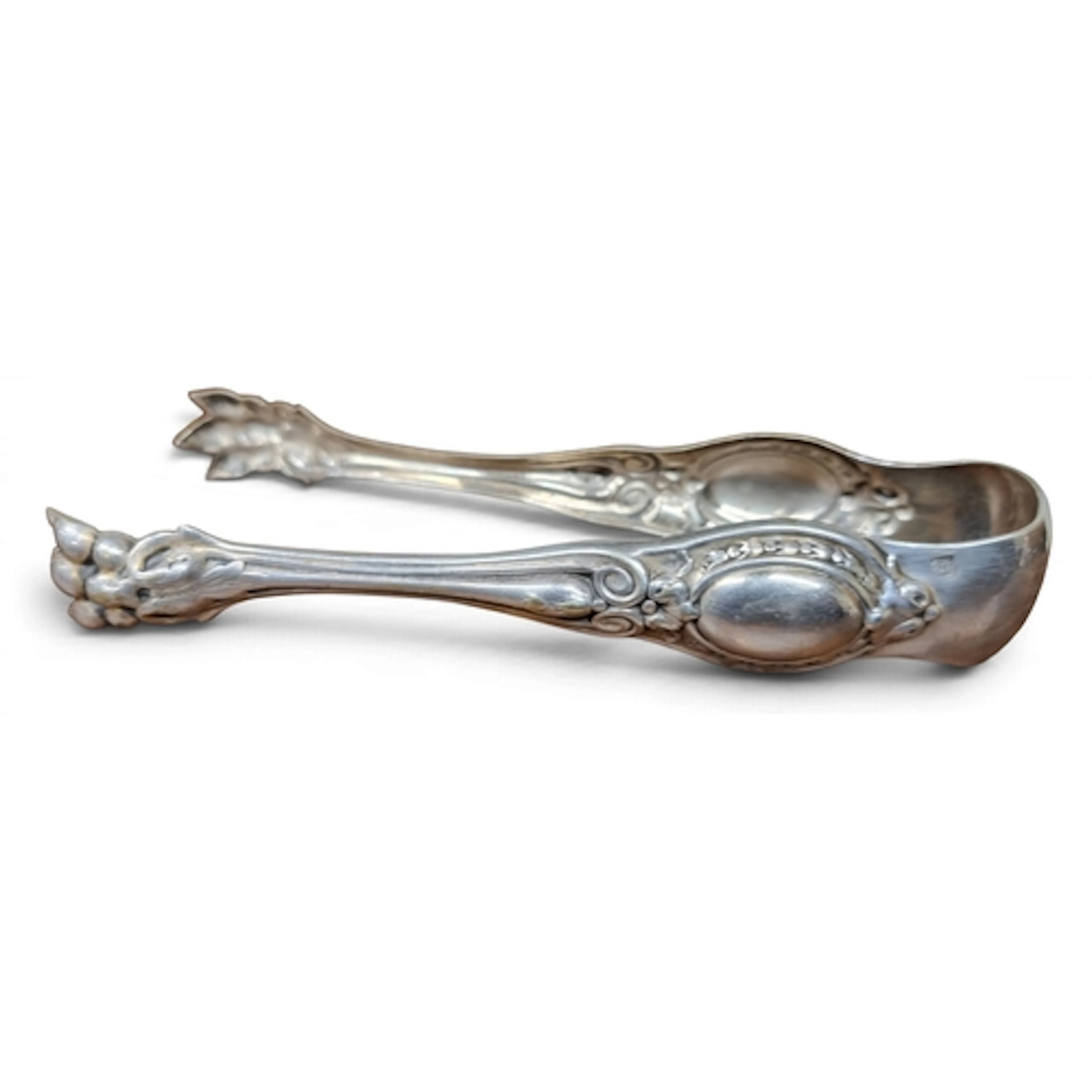 A late French Silver sugar Tongs by Leon Chalin (active 1885...