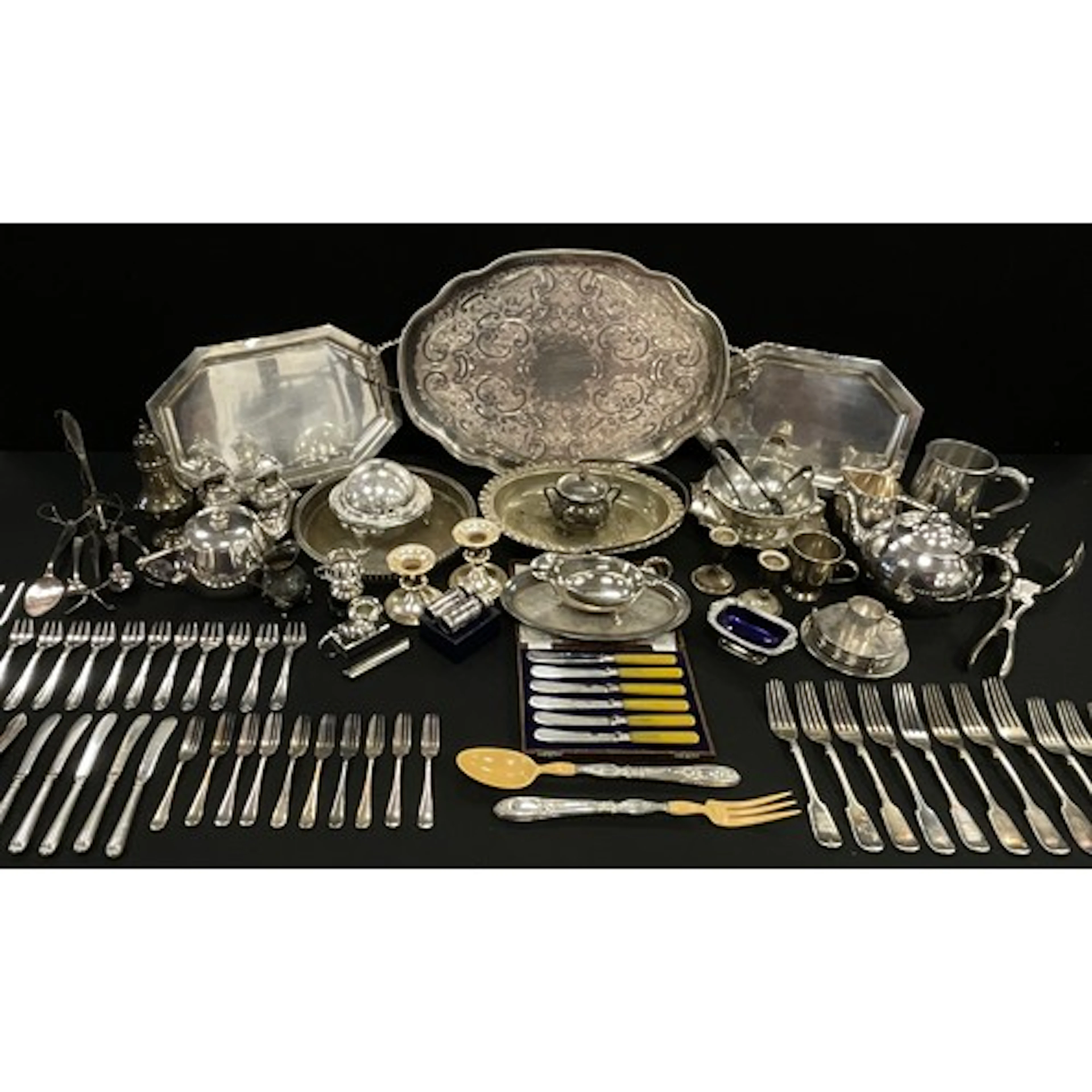 Silver Plated Ware - various hollow and flatware; a gallery ...