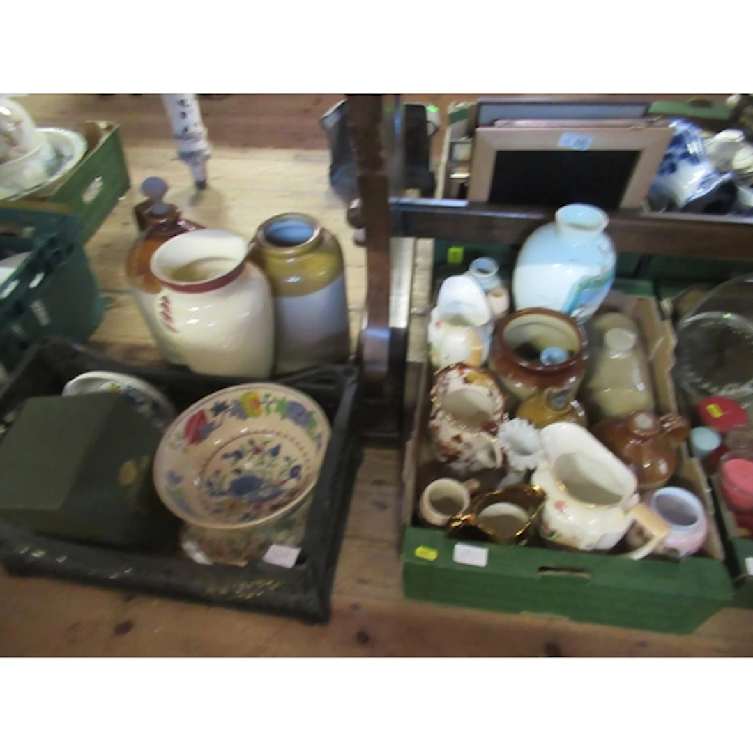 A collection of china and glass to include Masons china, sto...