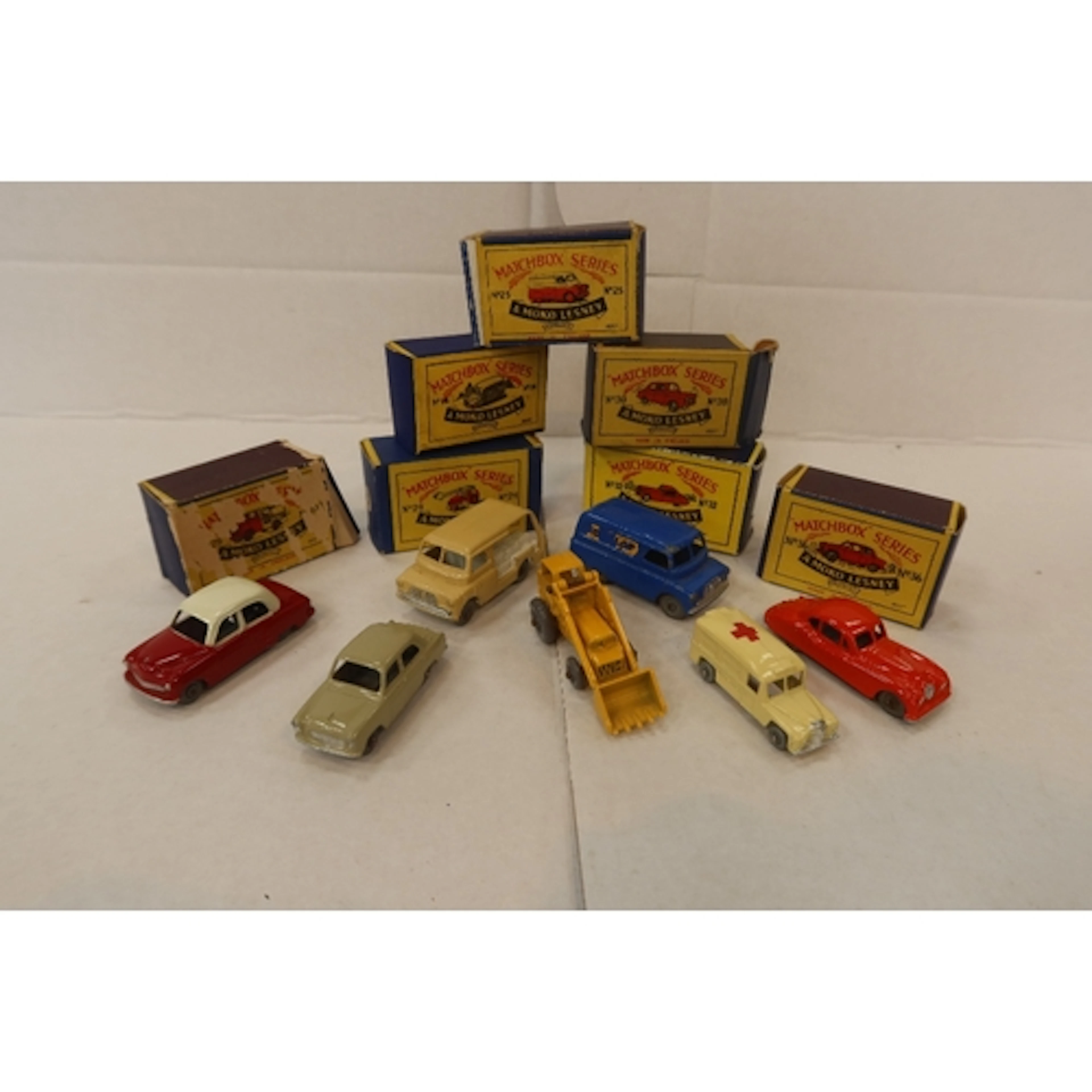 Various MatchBox models numbers 14, 36, 32, 24, 30, 24, ...