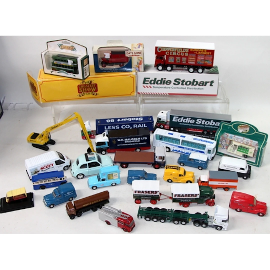 A collection of die-cast model vehicles inc Eddie Stobart et...