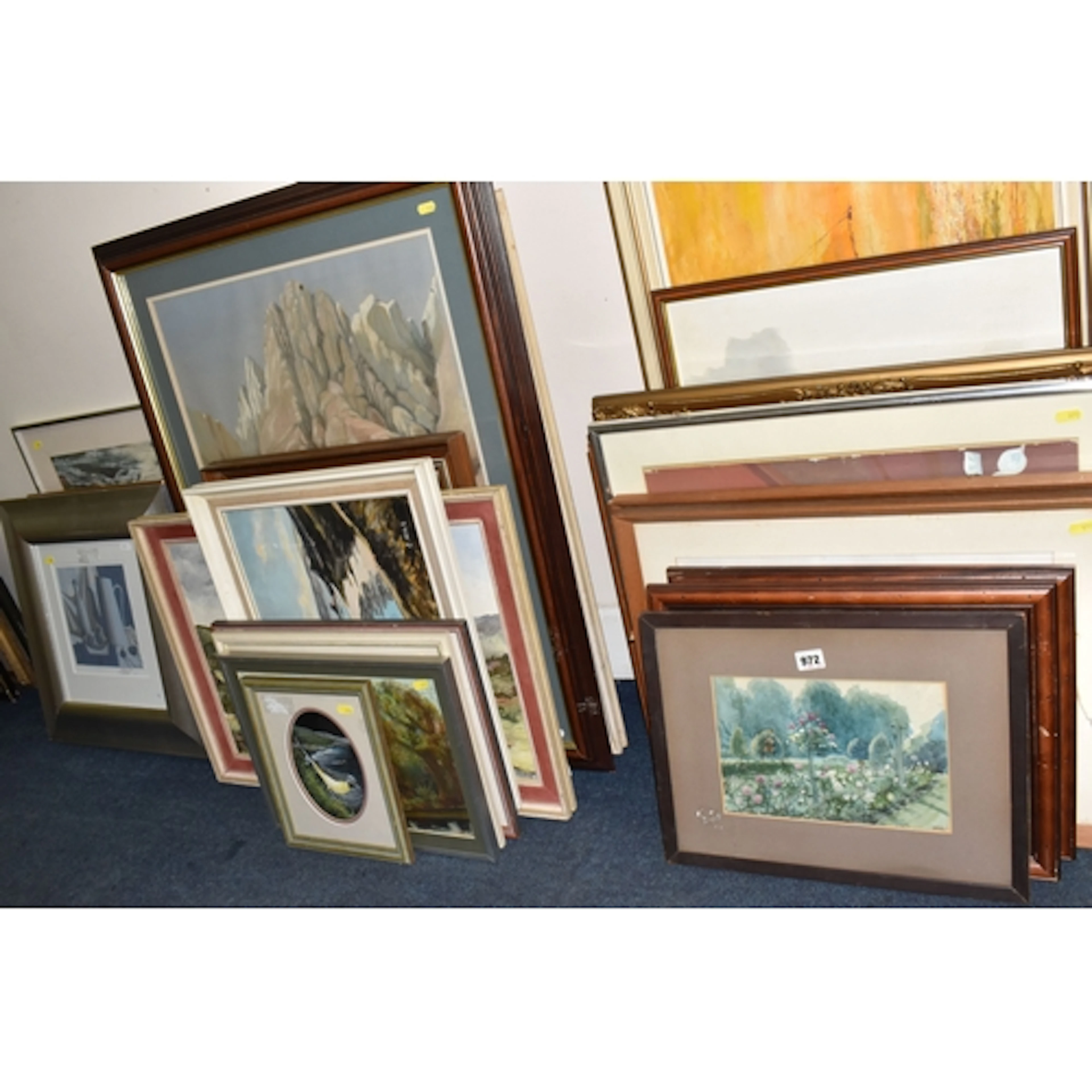 A SMALL QUANTITY OF 20TH CENTURY PICTURES, mediums include o...