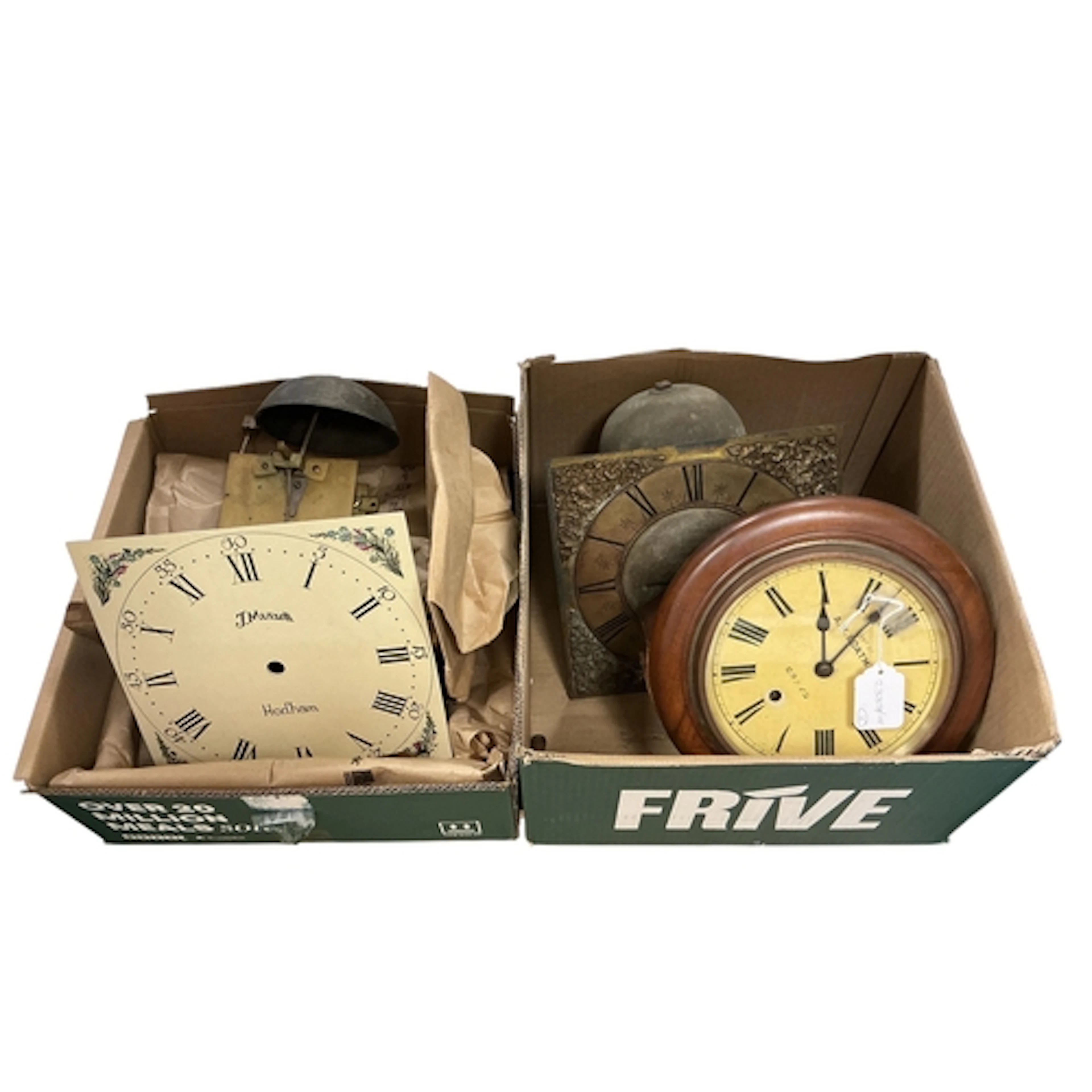 A small late Victorian mahogany-cased wall timepiece, the di...