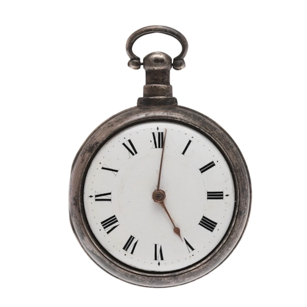 AN EARLY 19TH CENTURY SILVER PAIR CASED POCKET WATCH. the wh...