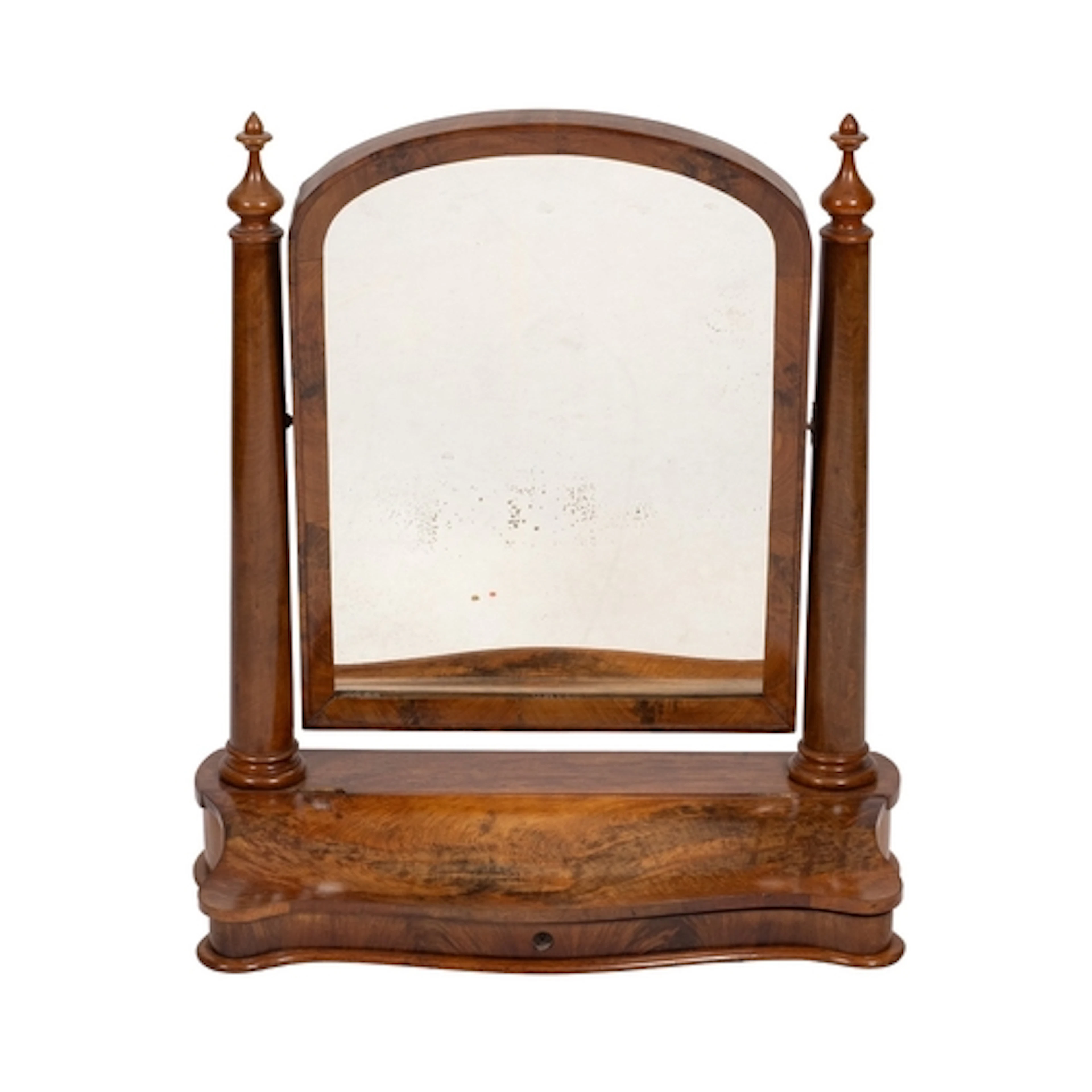 A Victorian mahogany dressing table mirror, circa 1875; the ...