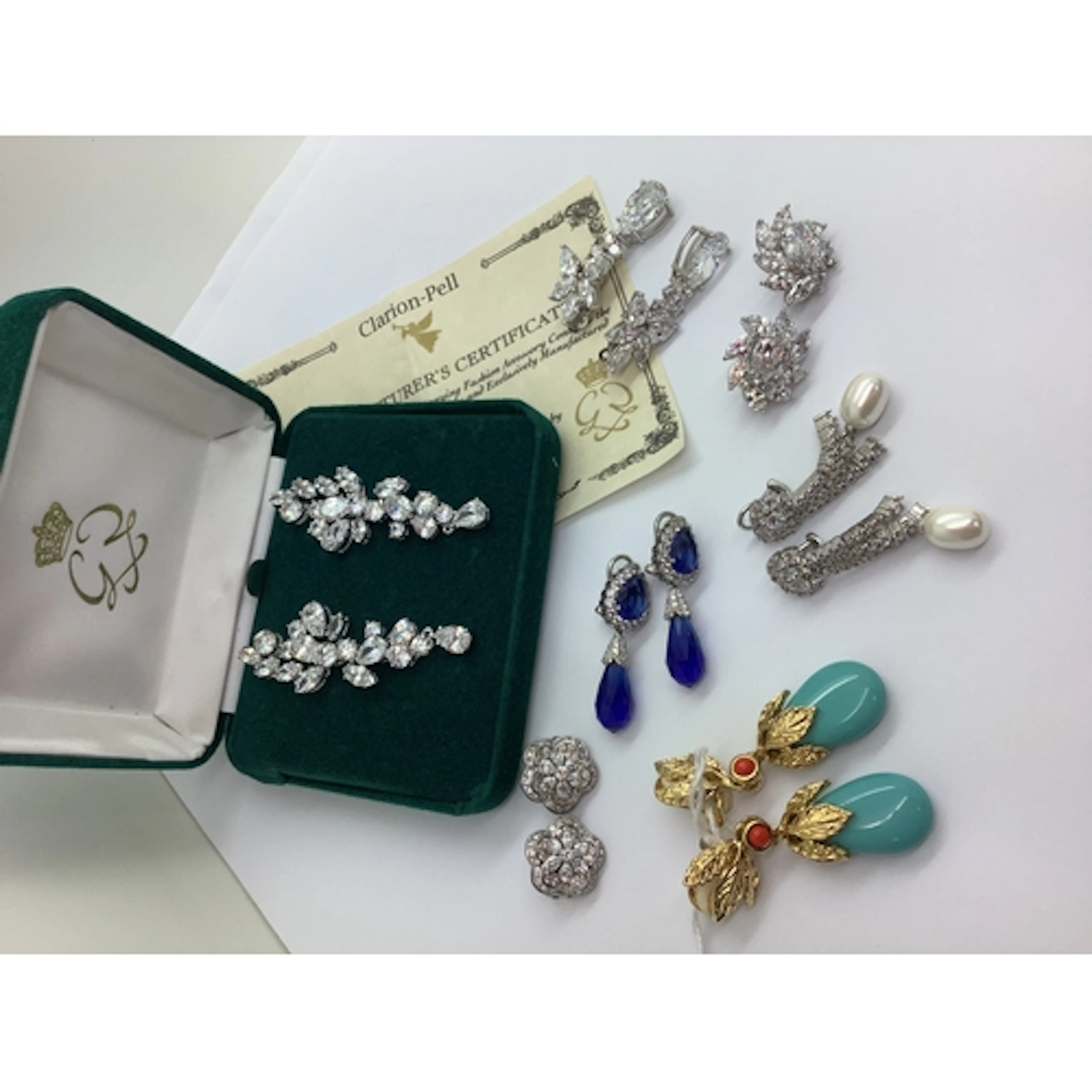 TOVA Diamonique DQCZ Clip on Earrings, together with further...