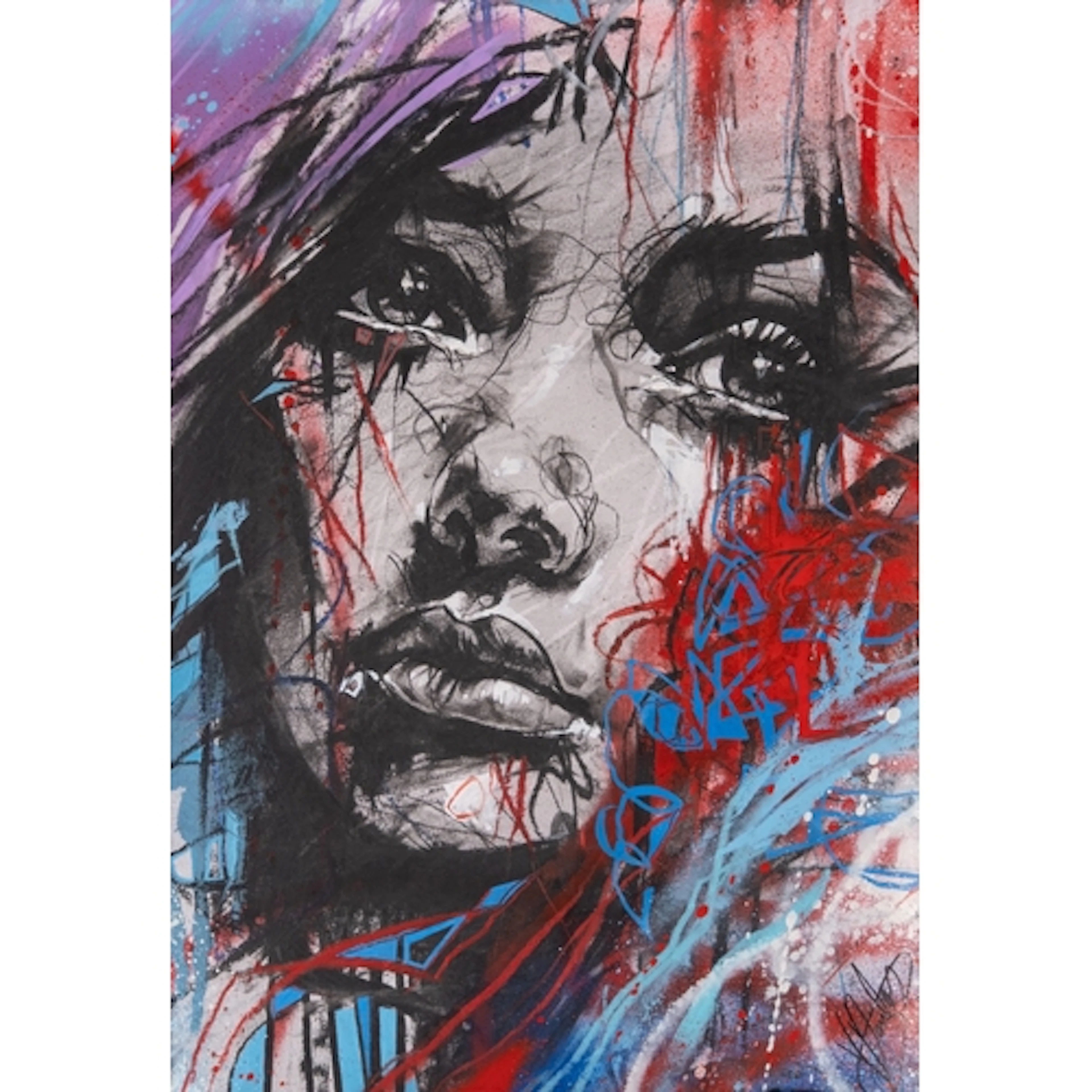 Vin Dantes (Contemporary) - 'Heavenly Ascent' - Charcoal an...