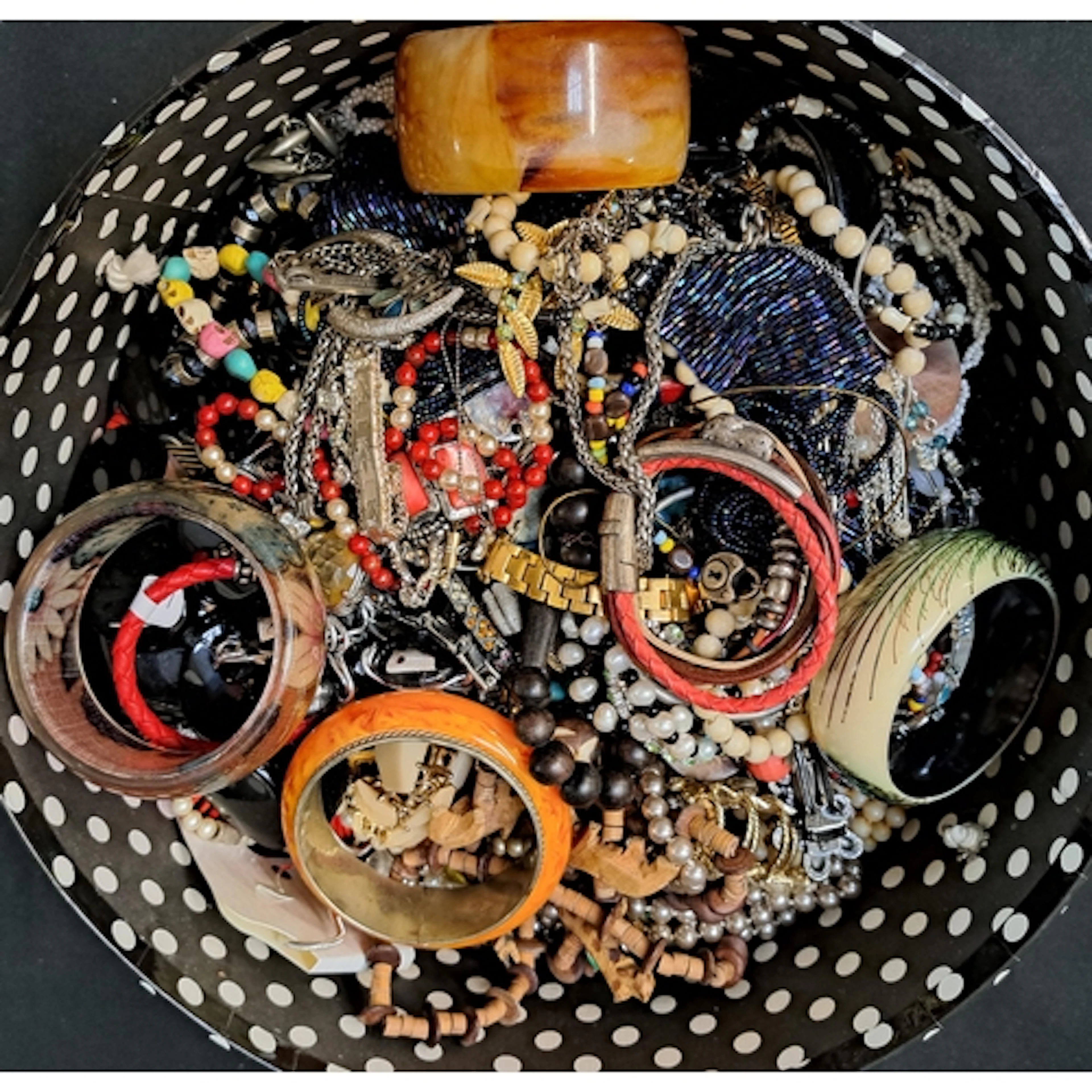 LARGE SELECTION OF COSTUME JEWELLERY including bangles, brac...
