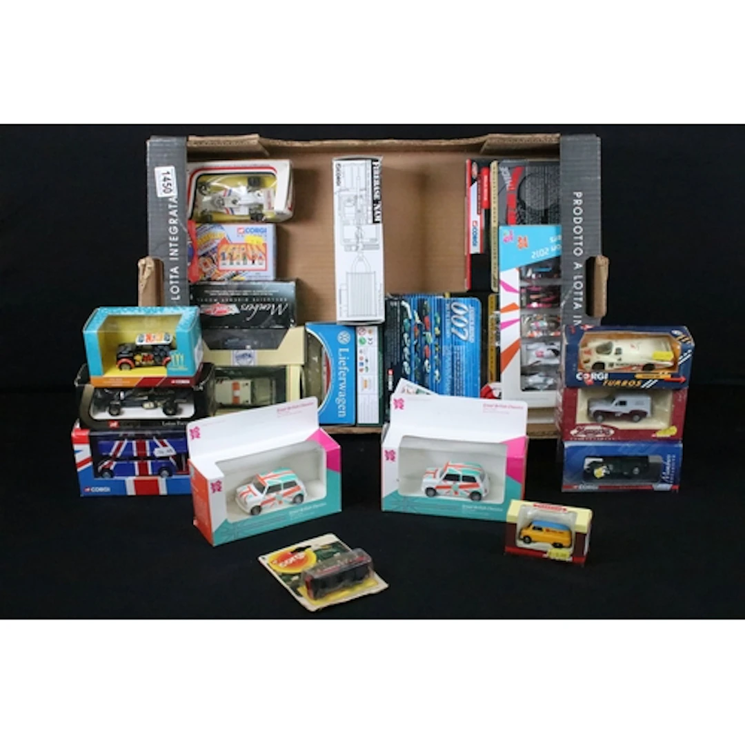 25 Boxed Corgi diecast models to include 007 James Bond, Lon...