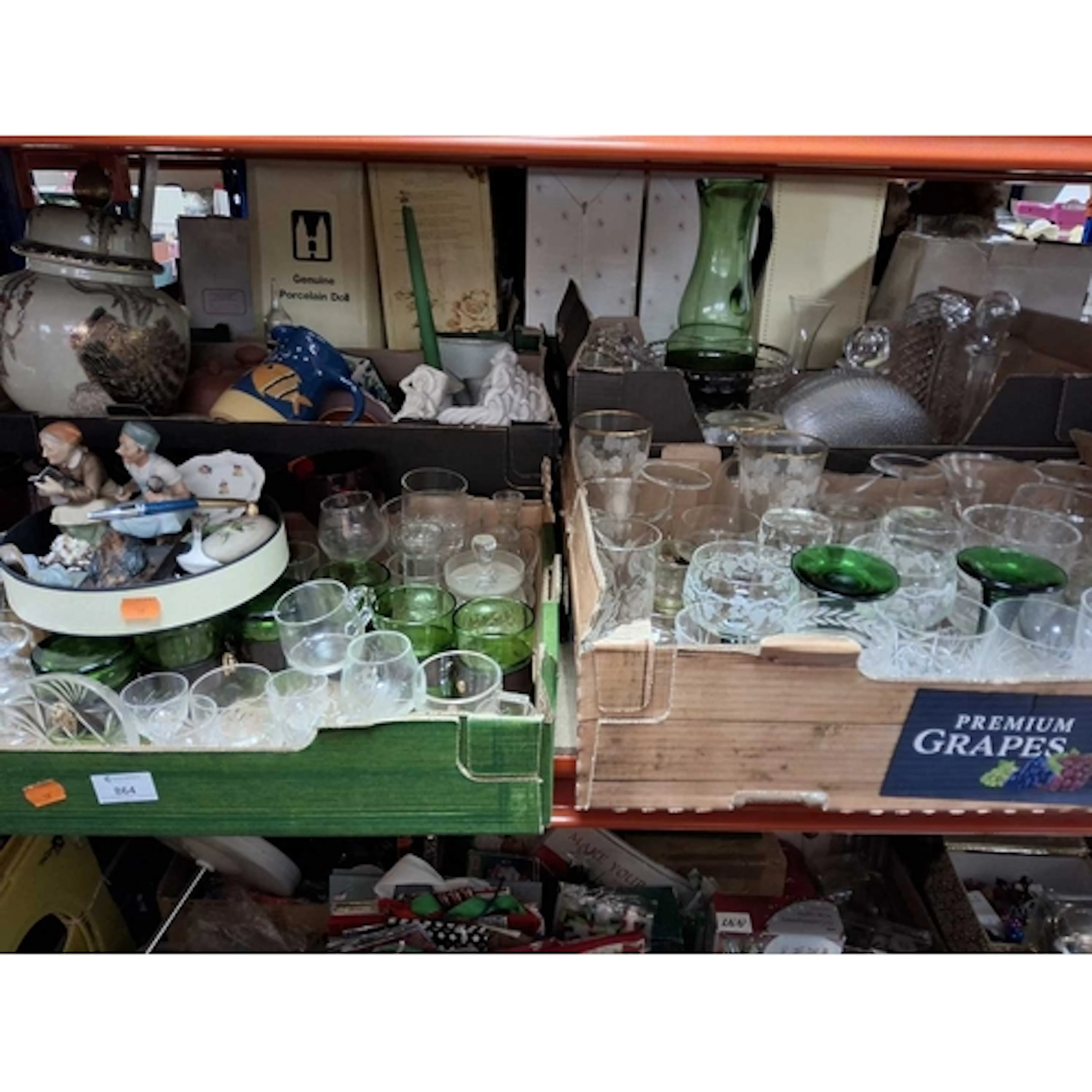 FIVE BOXES AND LOOSE CERAMICS AND GLASSWARE, to include asso...