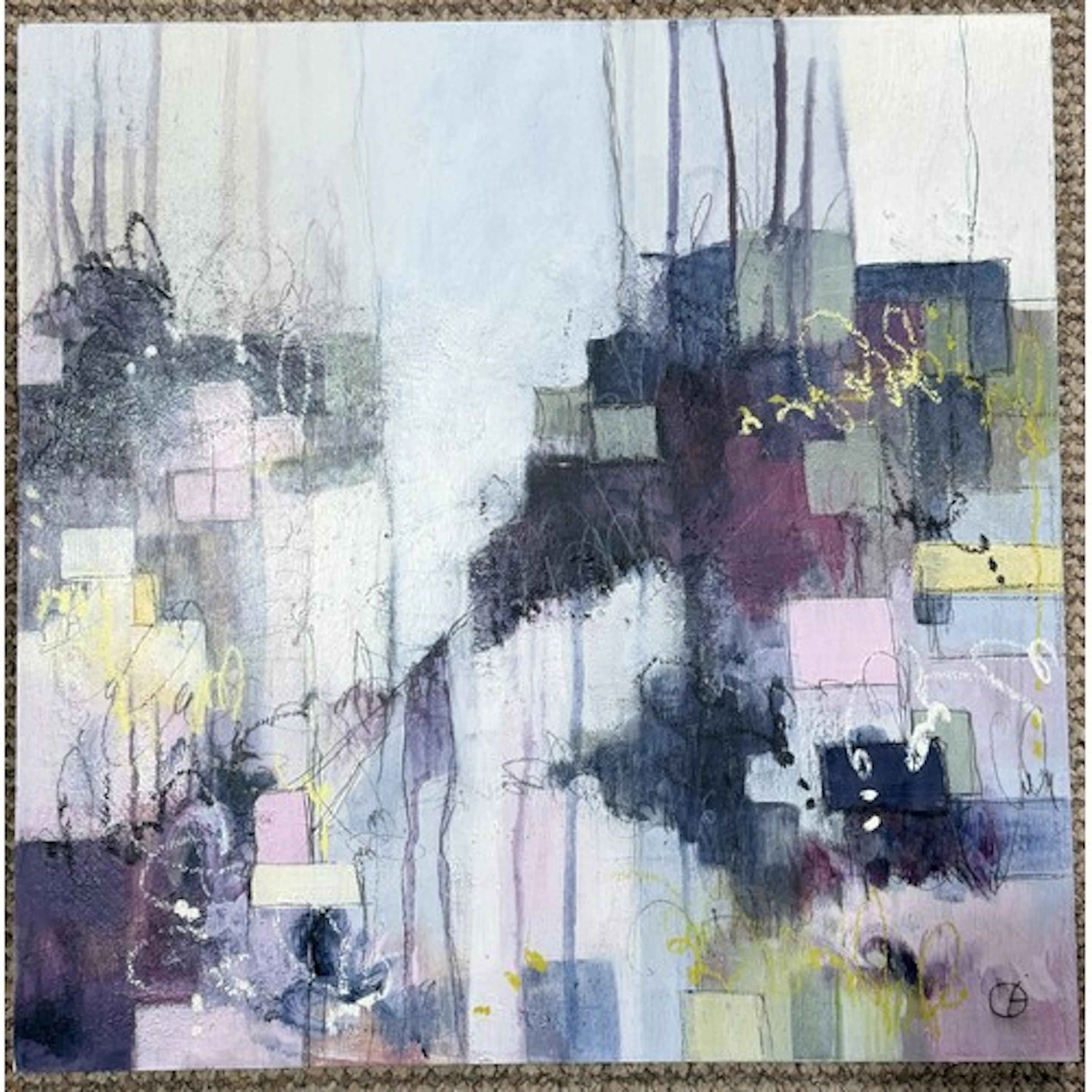 Contemporary school, multimedia, titled Babbling brook II, s...