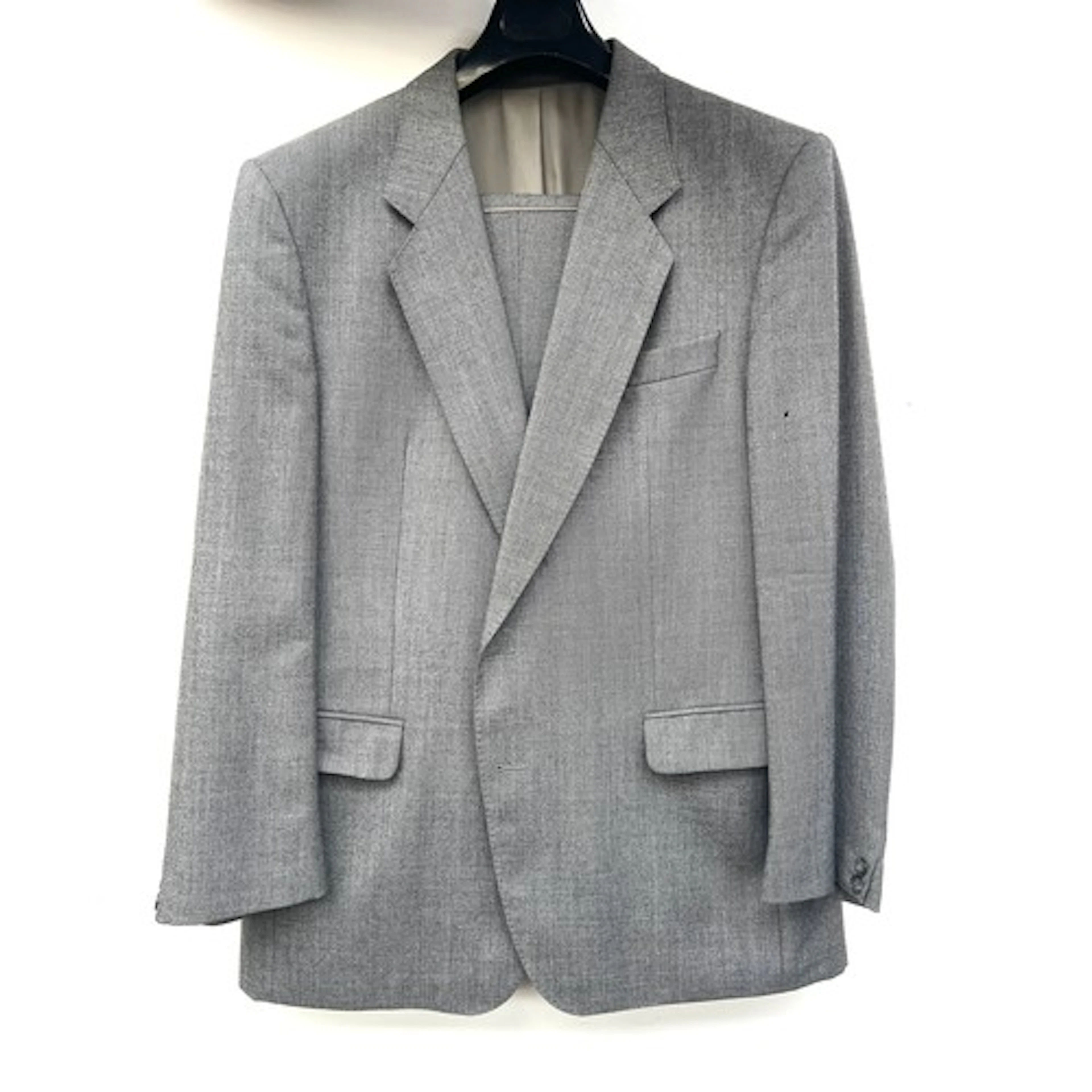 An Alfred Honney two piece grey wool suit (small moth hole),...
