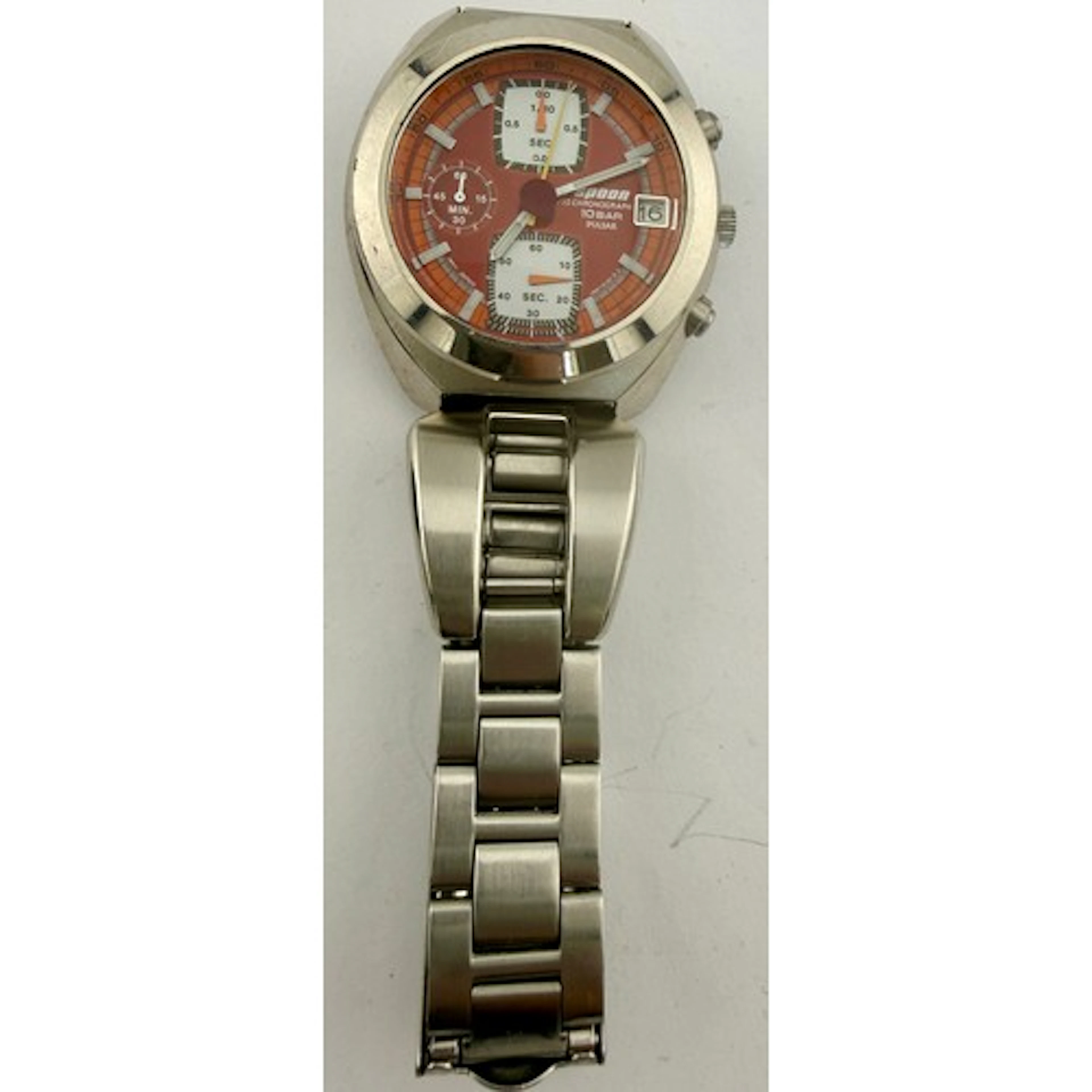 Pulsar by Seiko, Spoon chronograph watch with stainless stee...