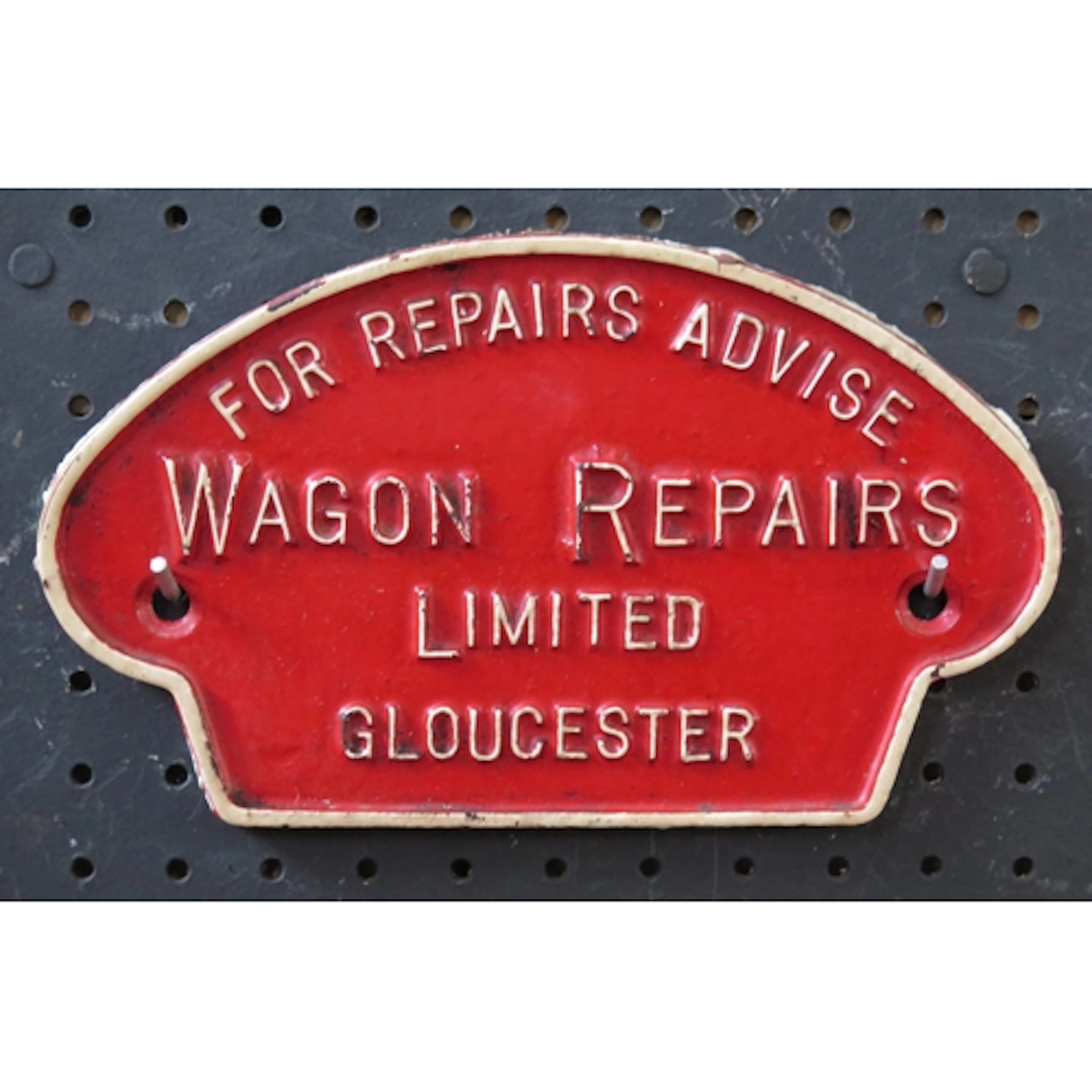 "Wagon Repairs Limited, Gloucester" - a cast iron wagon plat...