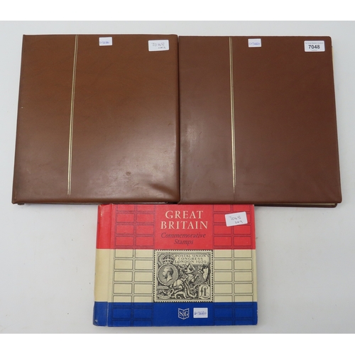 Great Britain commemorative stamps in three albums mint main...