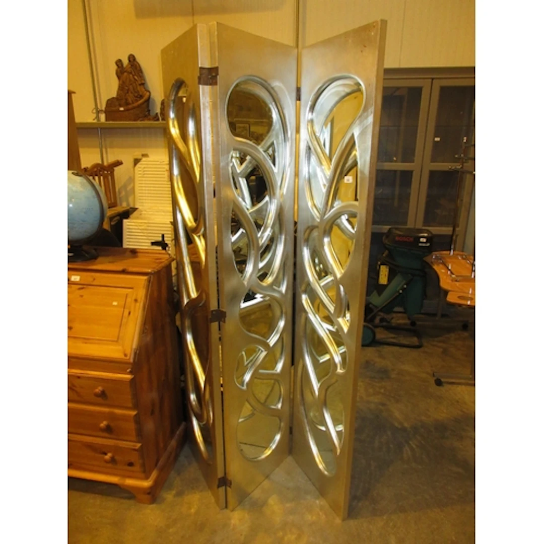 Mirrored 3 Fold Dressing Screen