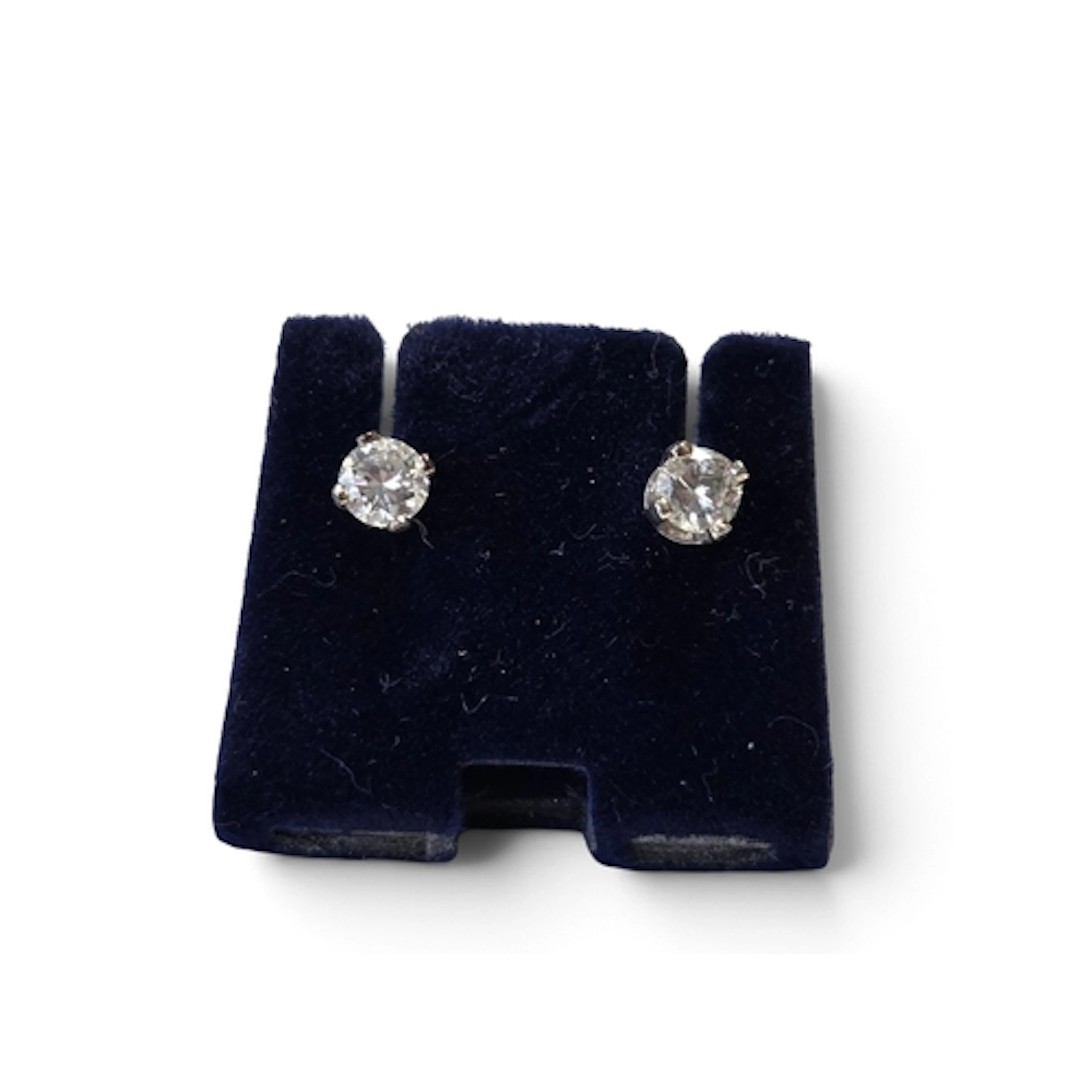 A lovely pair of 9ct White Gold and Diamond stud Earrings ap...