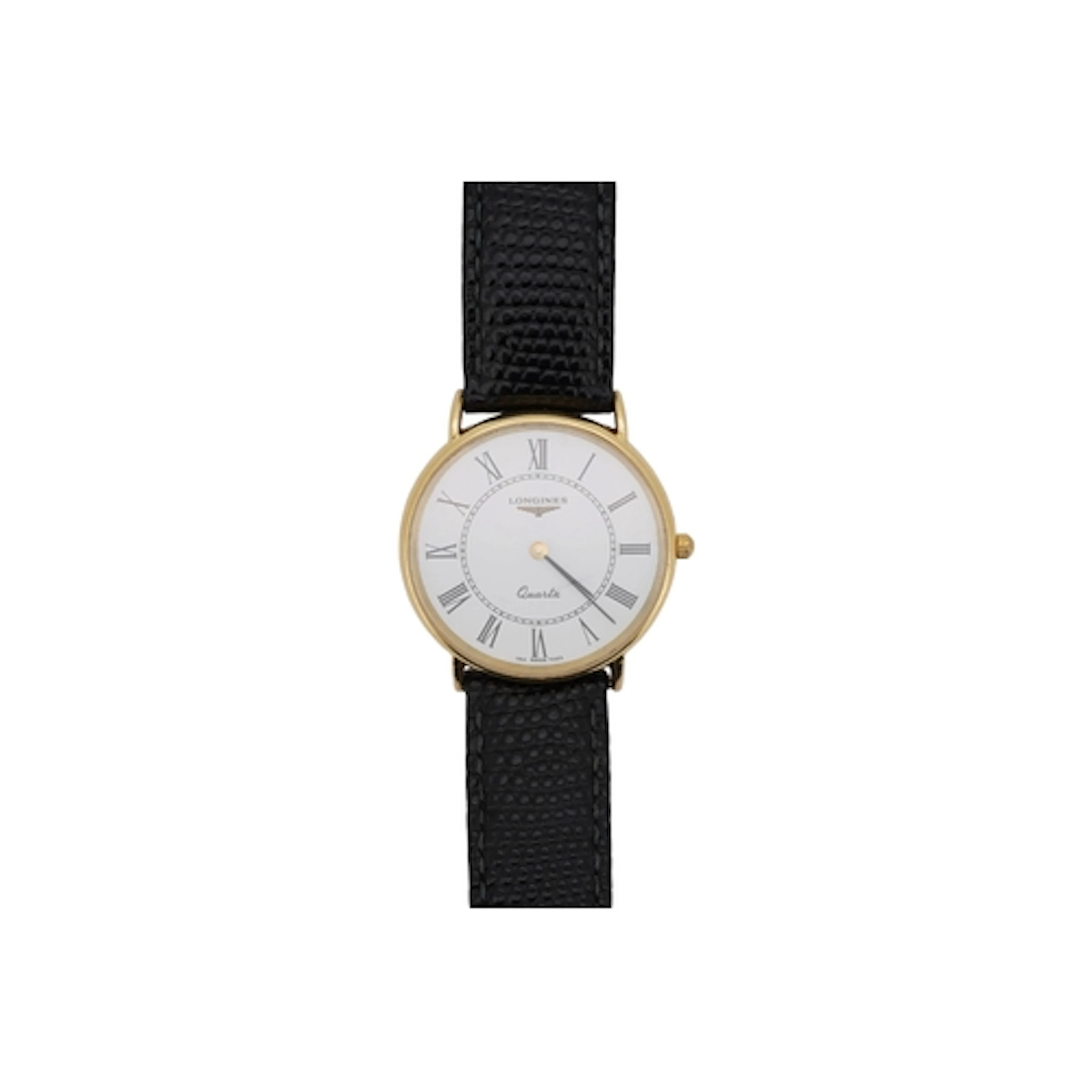 A gentleman's recent 18k Longines quartz wrist watch, with R...