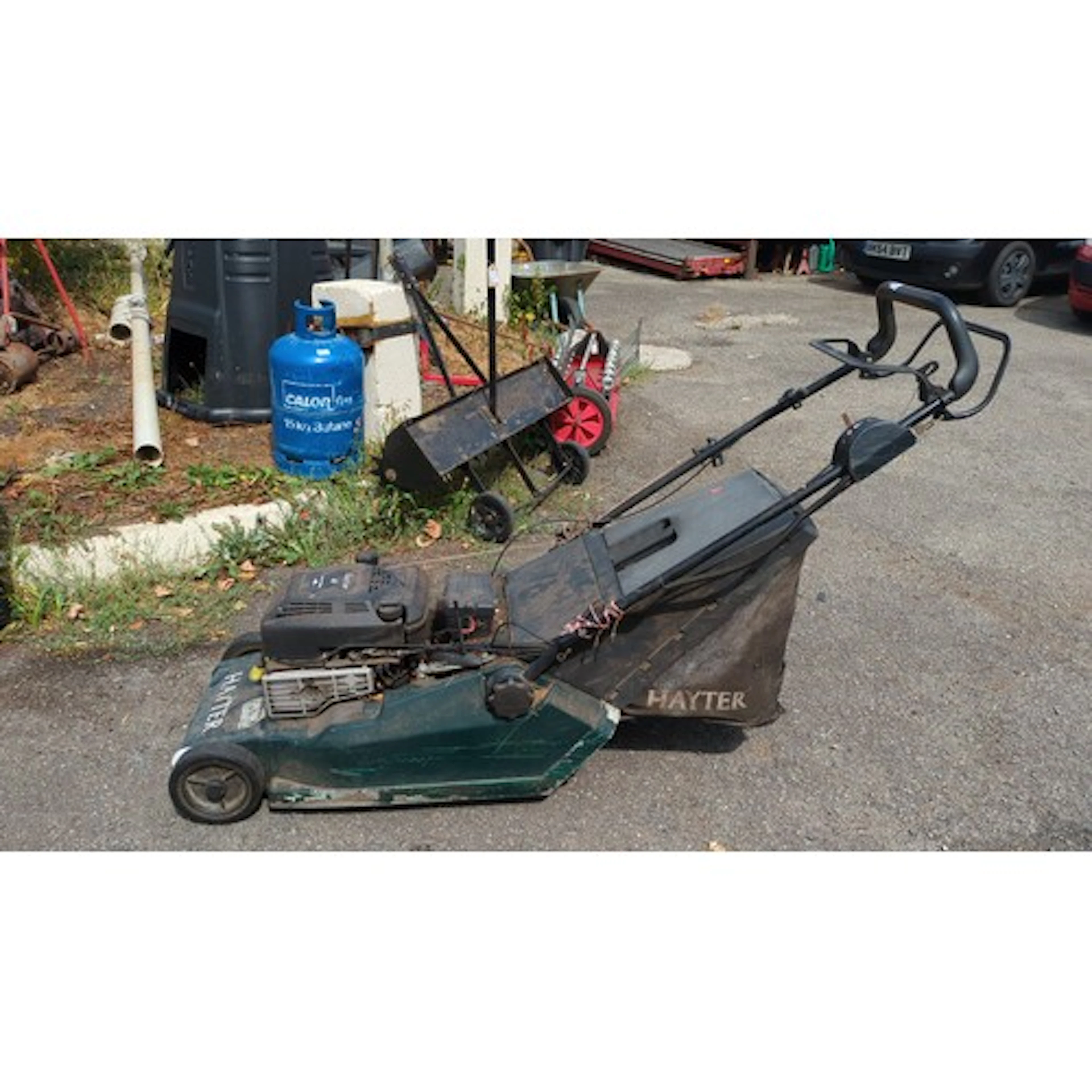 Hayter Harrier 48 walk-behind petrol lawn mower, fitted with...