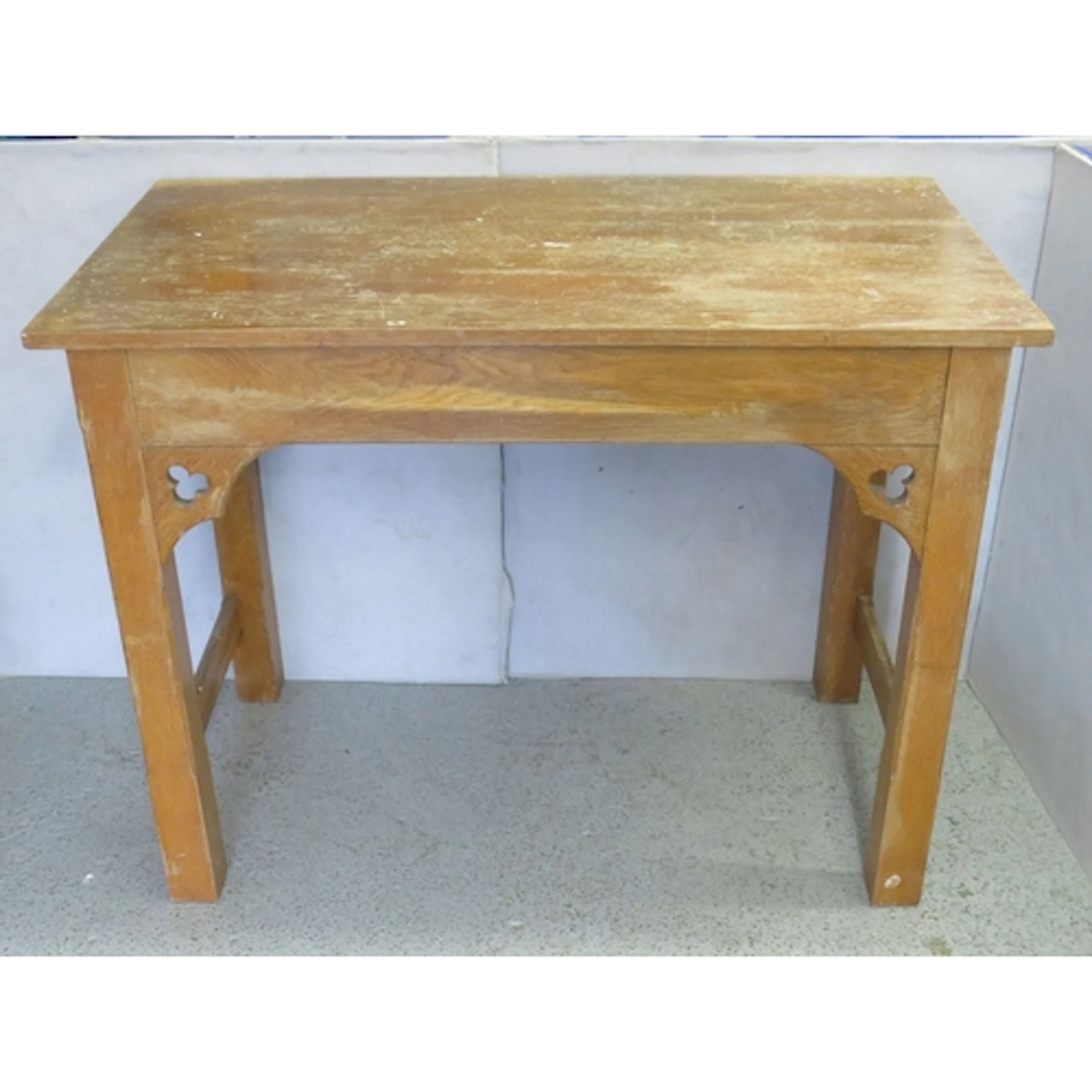 Neo Gothic Oak Altar Table from Aylesham Chapel approx. 122c...