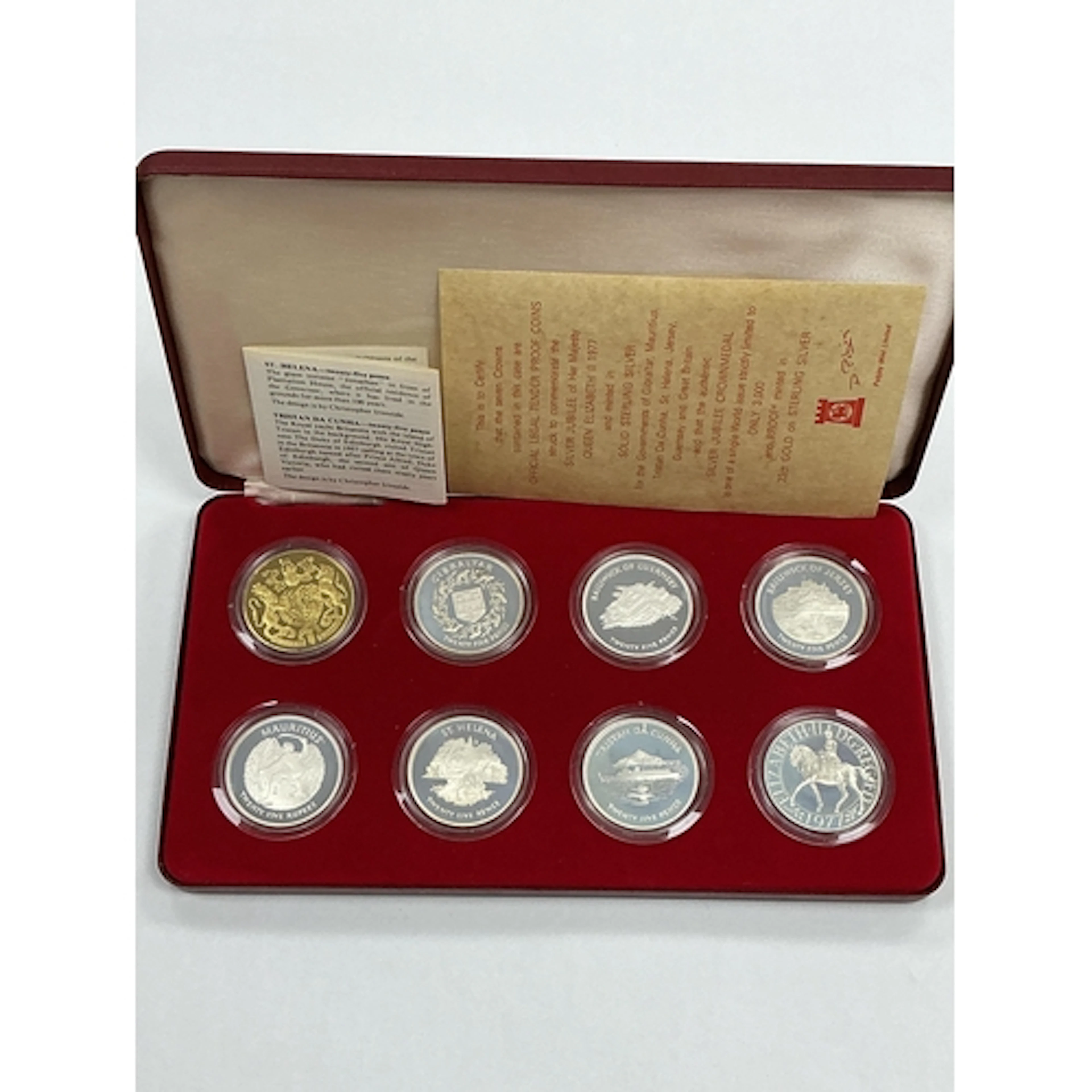 British dependencies, proof silver coins, commemorating silv...
