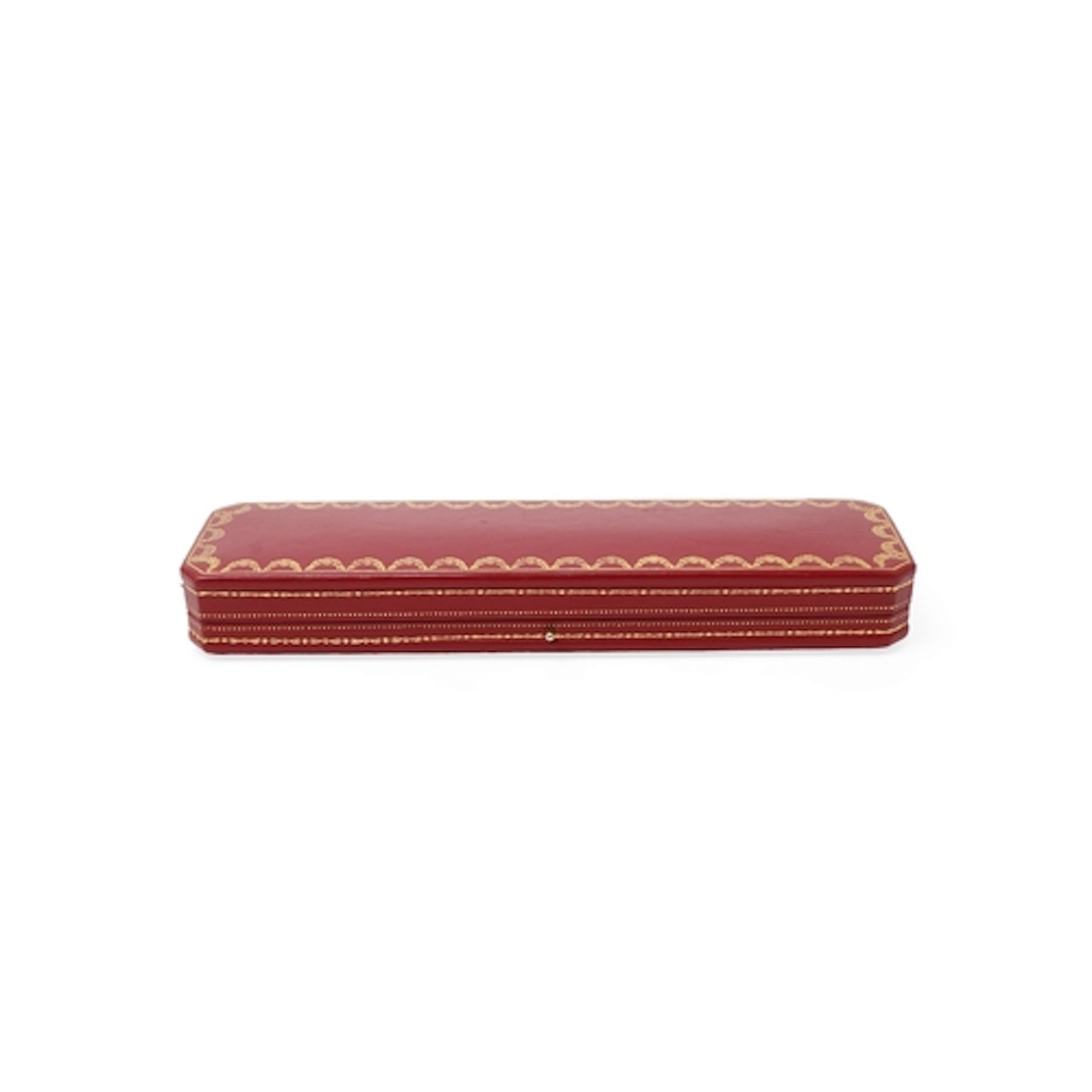 Cartier, a bracelet case, white interior, stamped Cartier Pa...