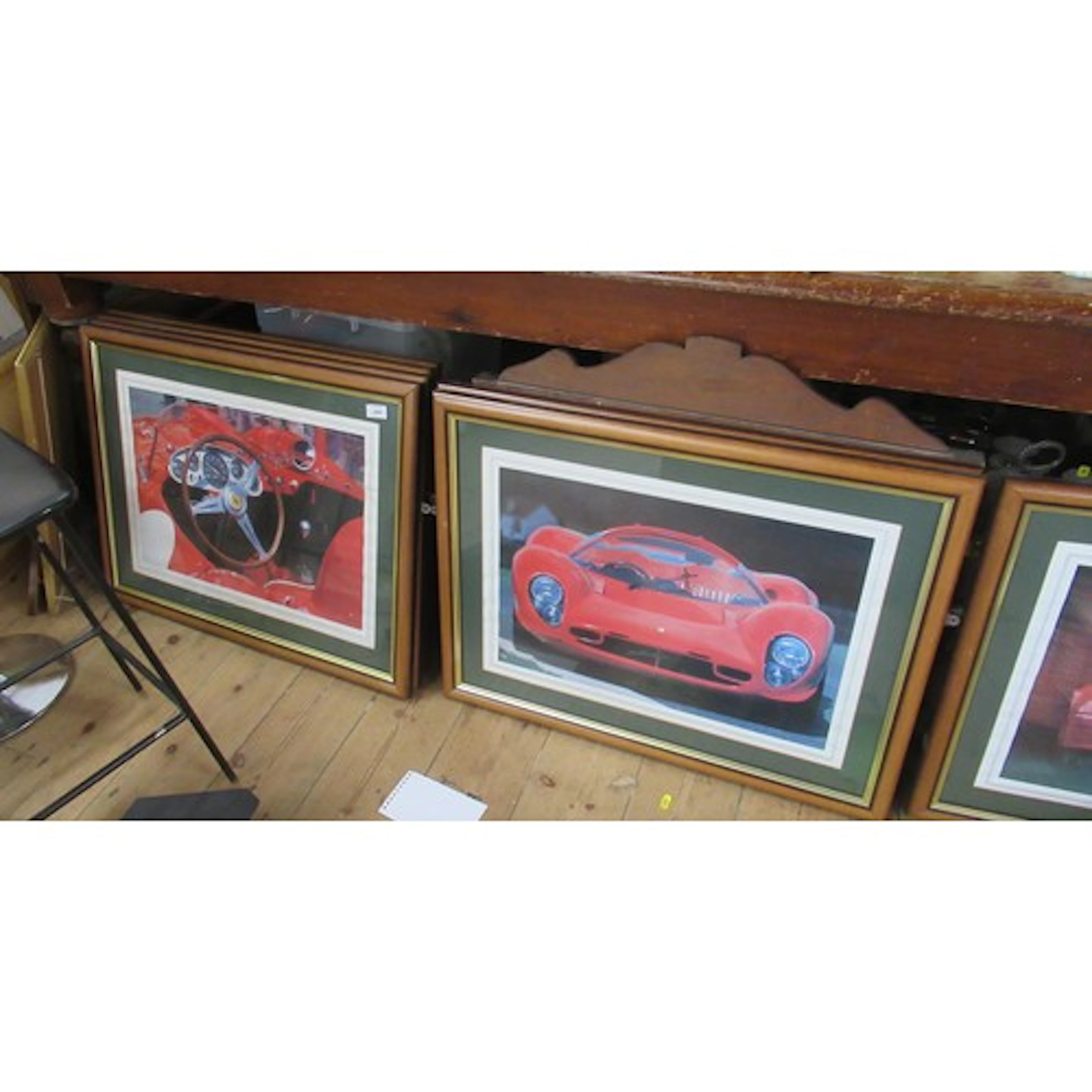 A collection of photographs of Ferraris