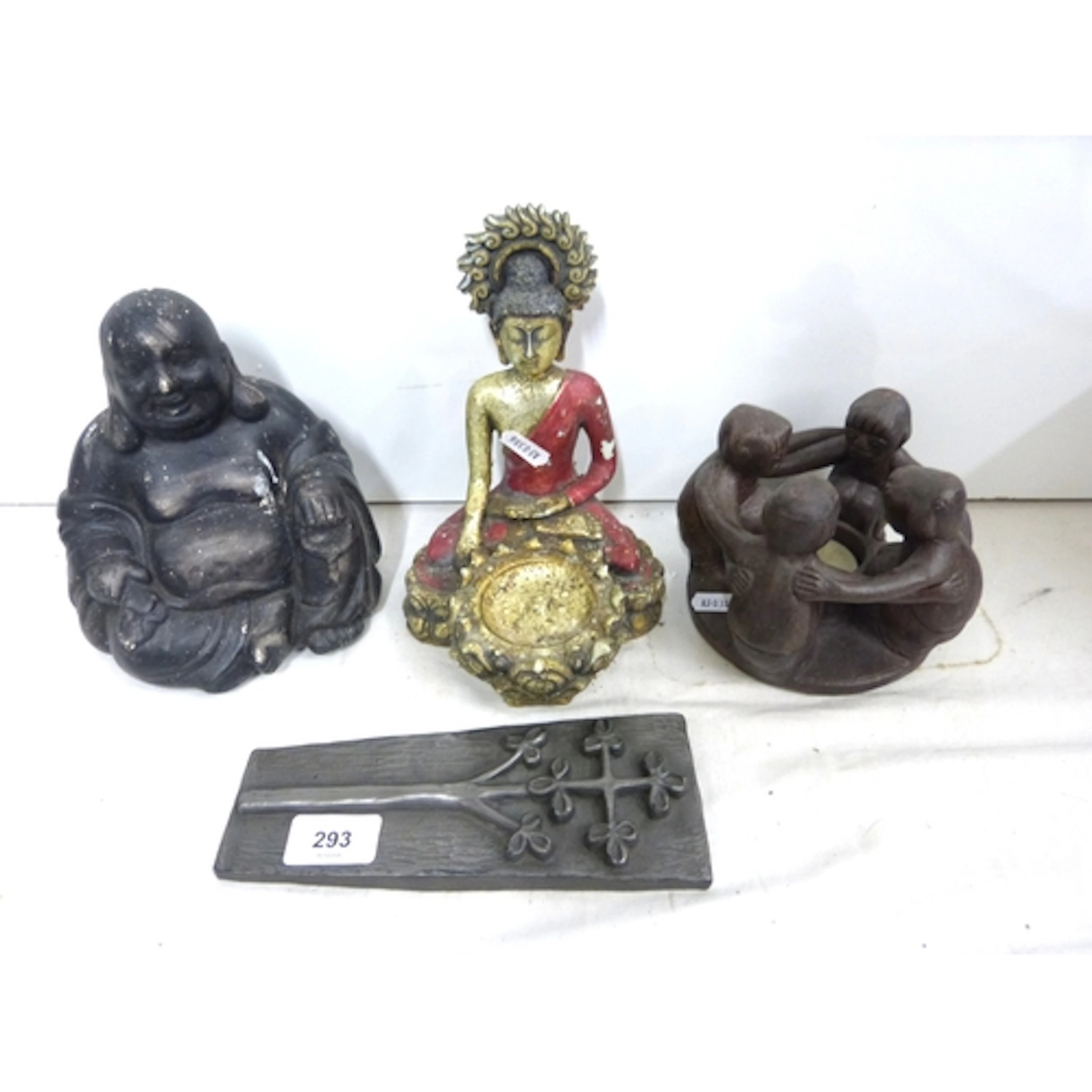 Ceramic Chinese Buddha and various collectables.