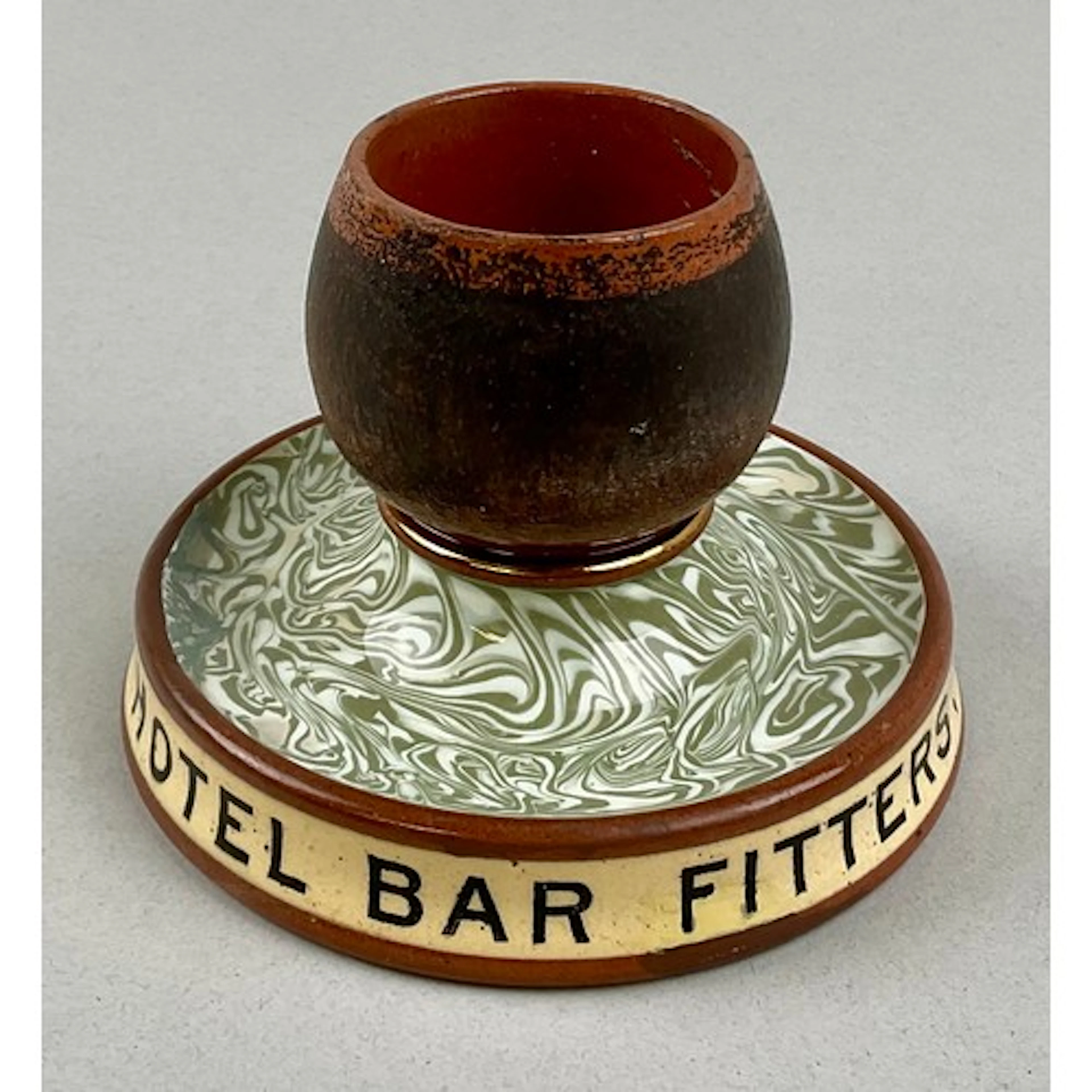 Advertising - an early 20th century stoneware table vesta or...