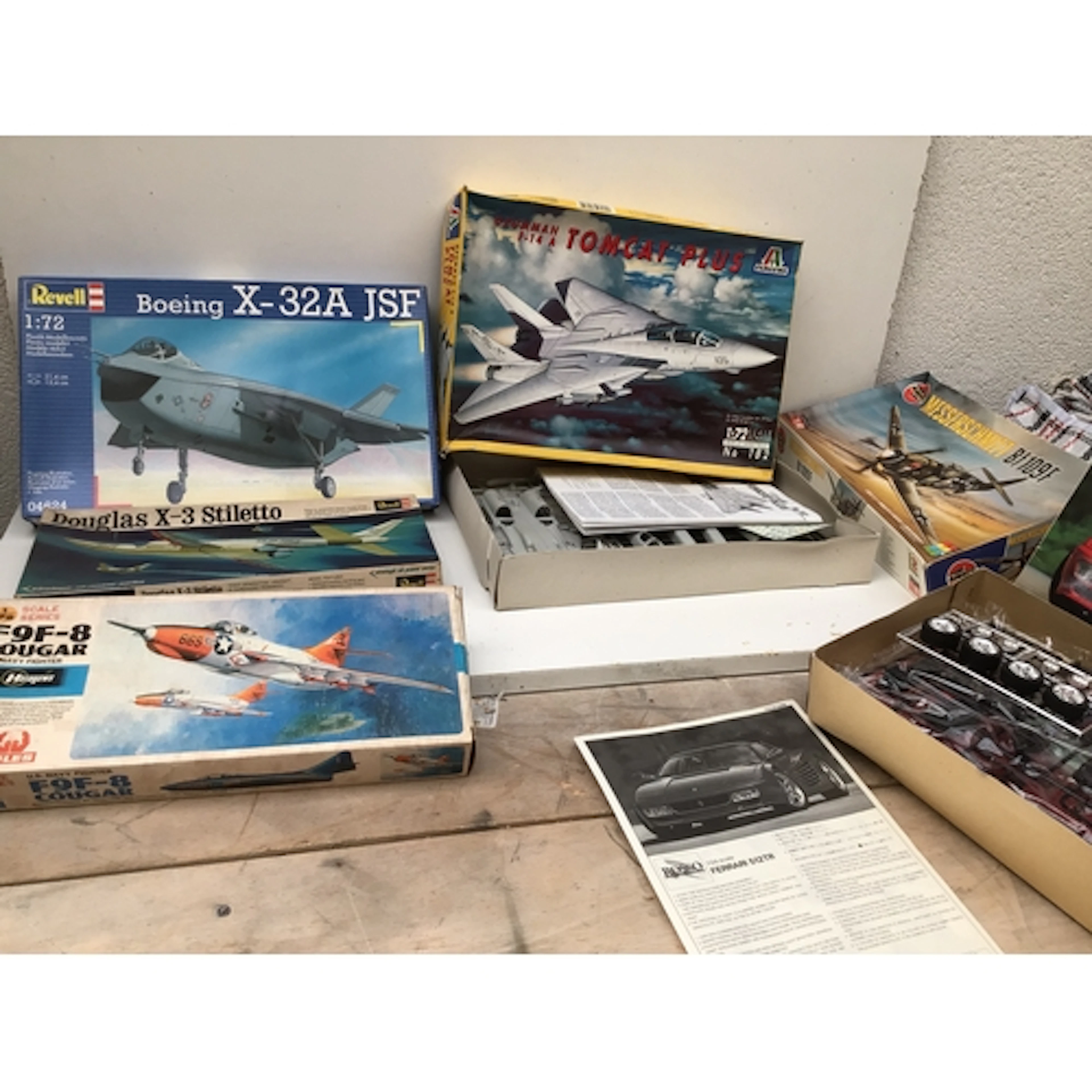 A collection of boxed model kits by Revell, Italeri, Airfix ...