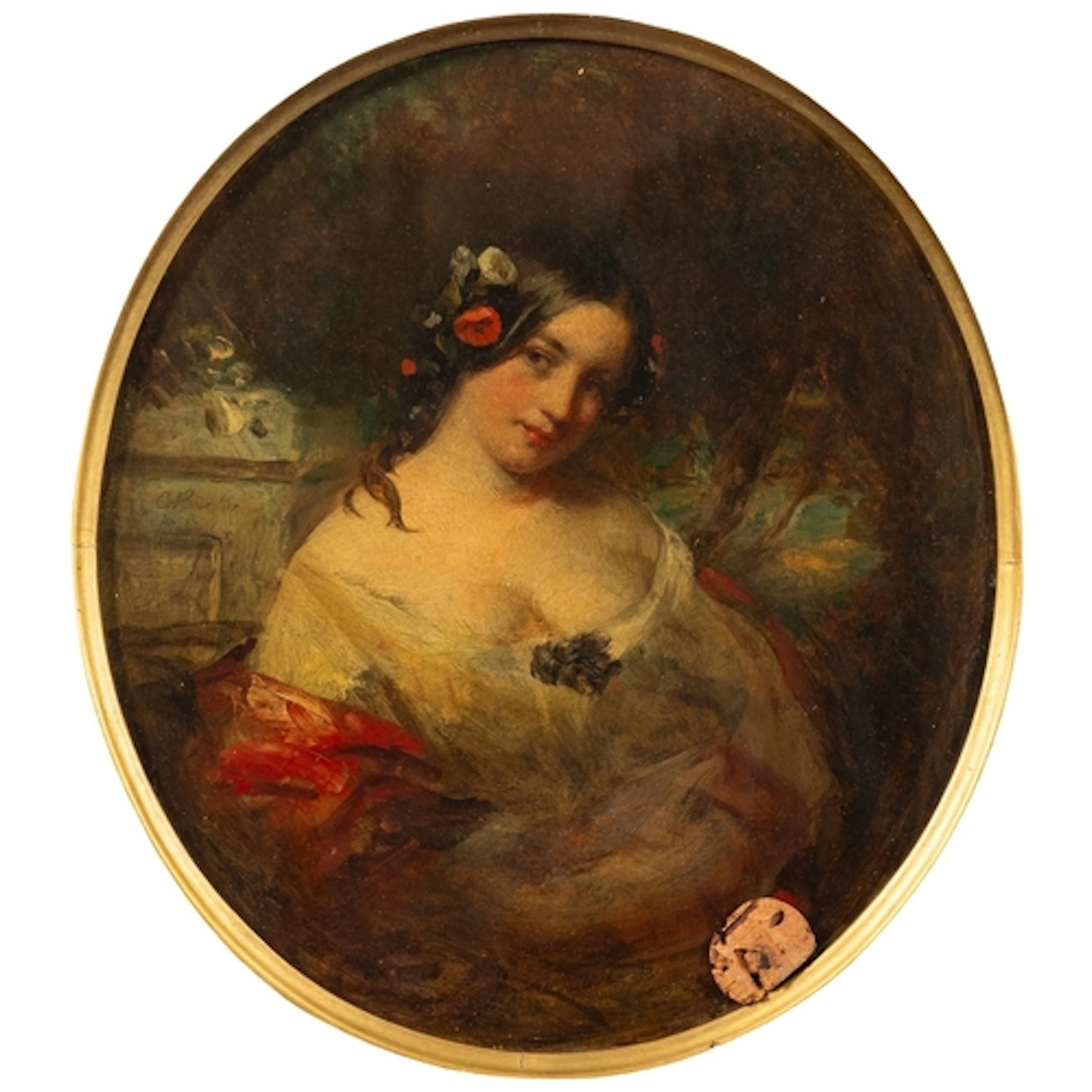 Charles Baxter (British, 1809-1879) - Portrait study of a y...