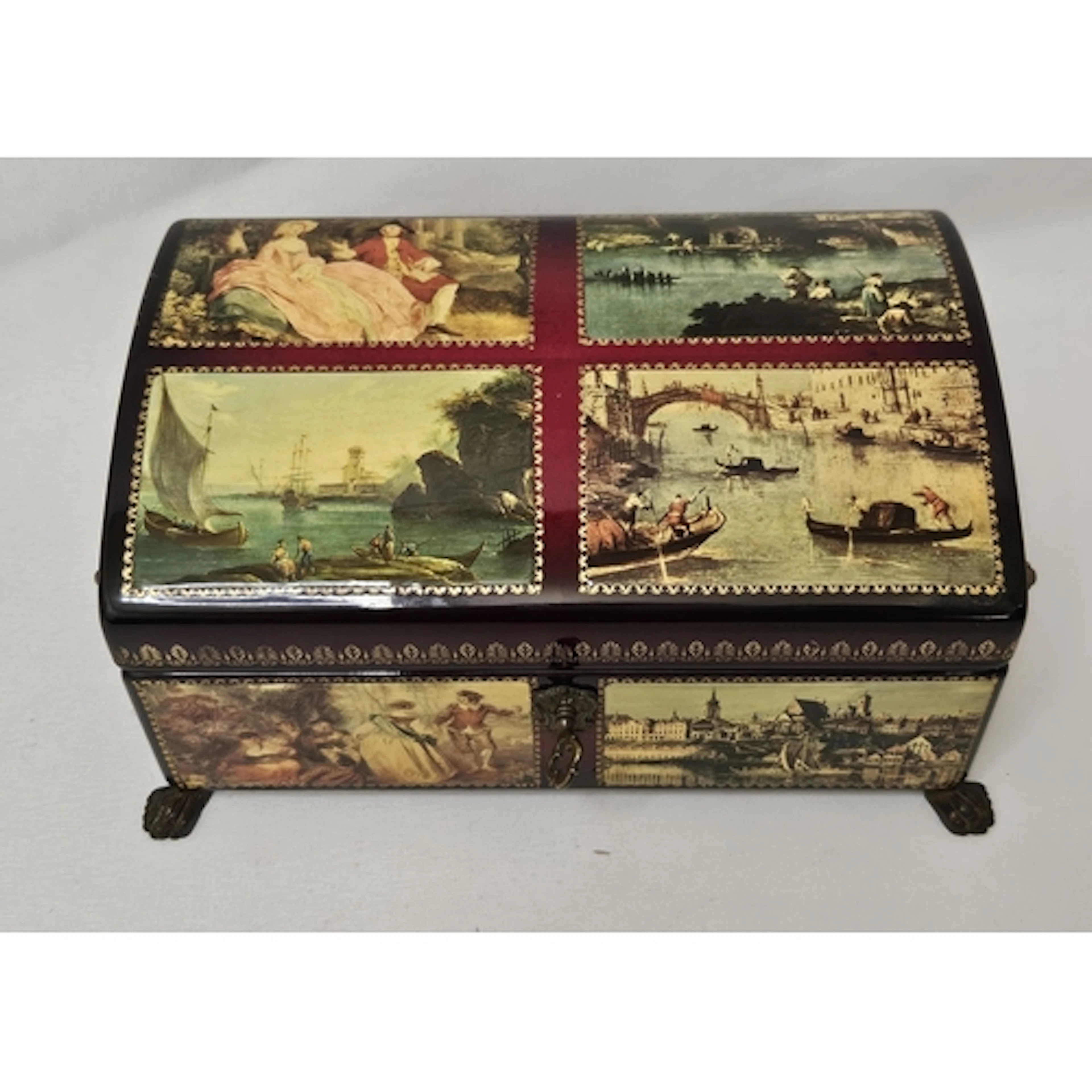 Vintage Reuge Sainte Croix Musical Jewellery Box with Swiss ...