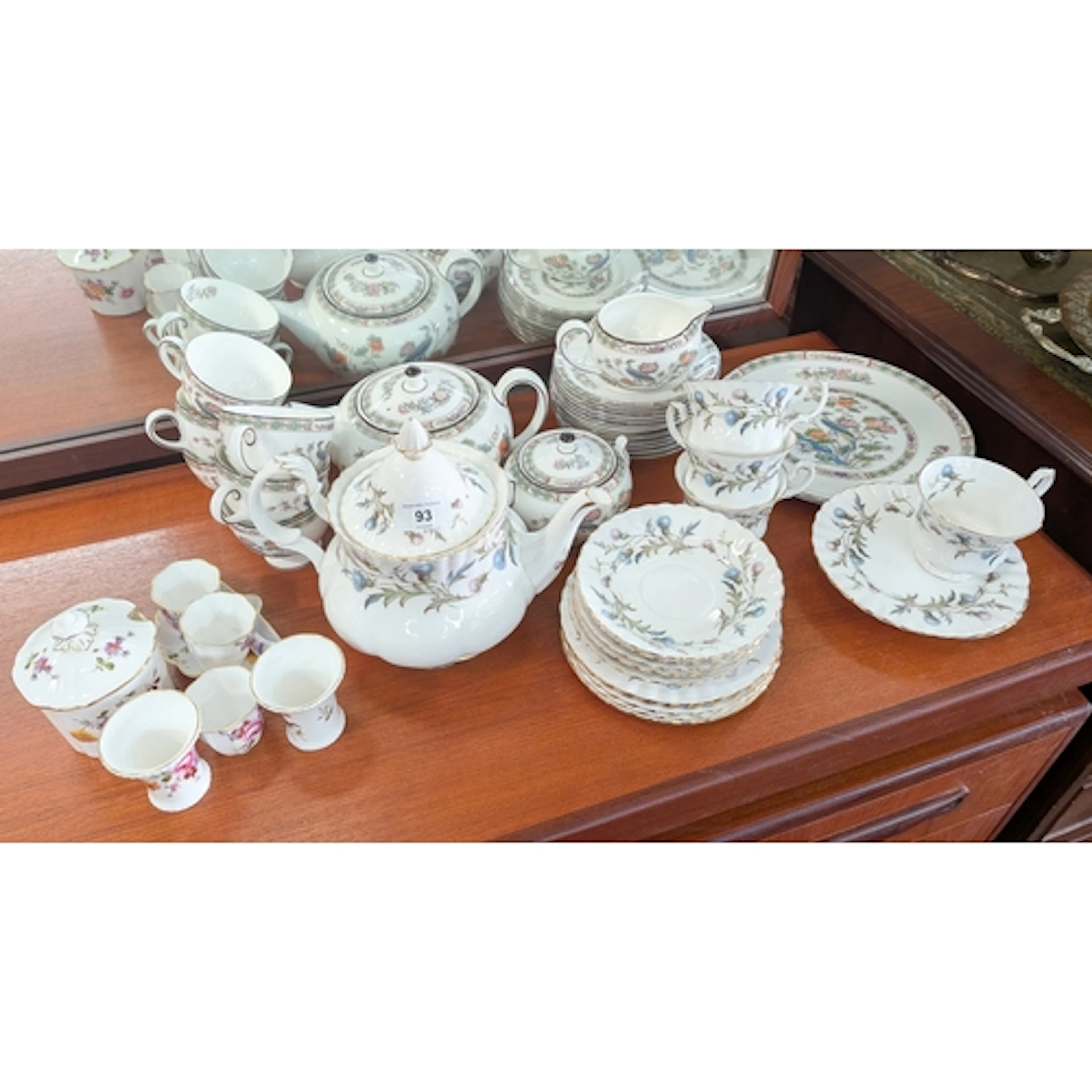 A Royal Albert 'Brigadoon' pattern tea set together with Wed...