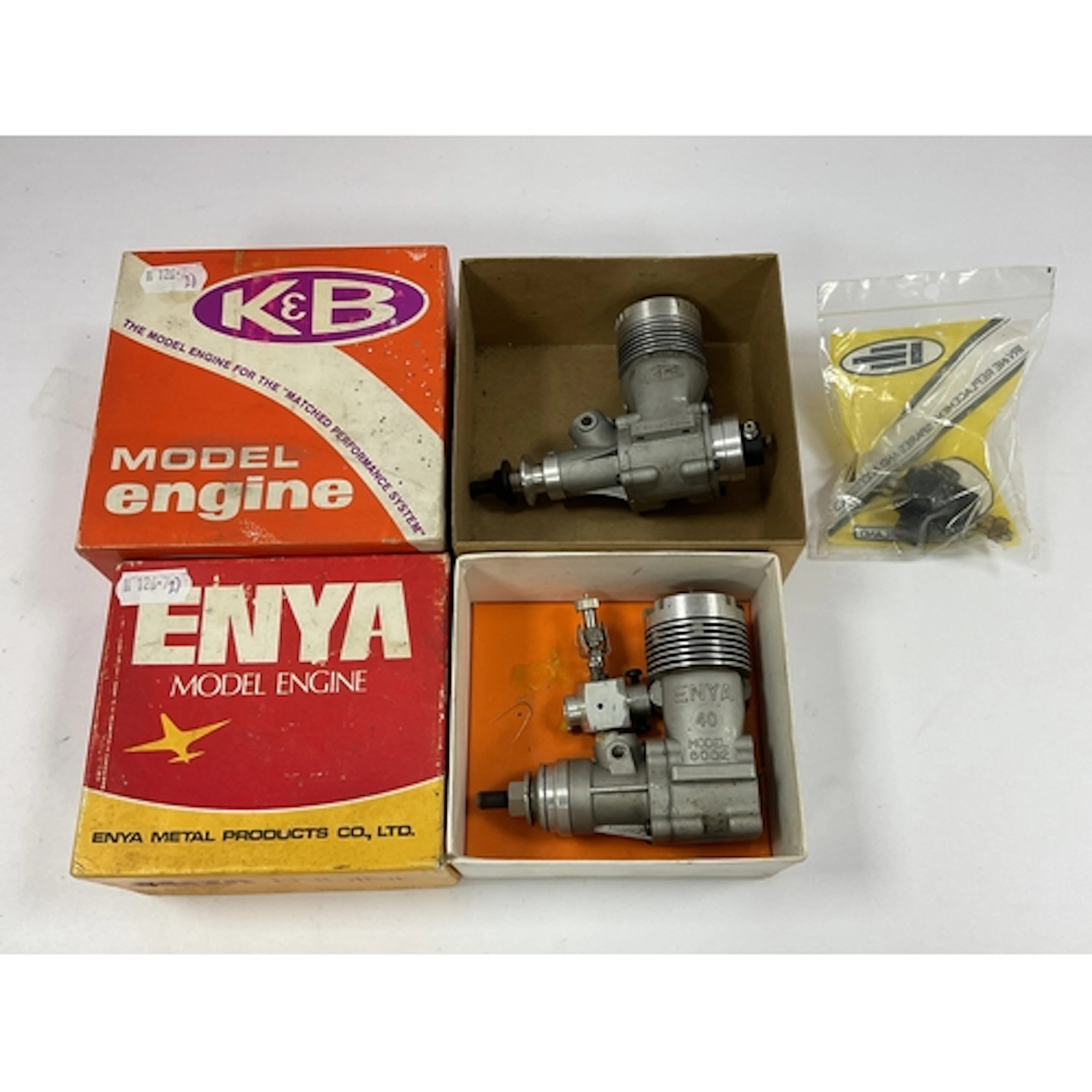 Two Model Aero Engines comprising of Enya (Japan) #L. EY40/B...