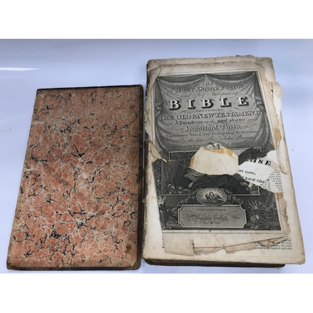 antique folio edition of The Self-Interpreting Bible by the ...