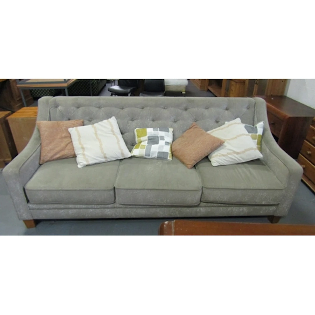Modern Three Seater Settee Buttoned Upholstered Approximatel...