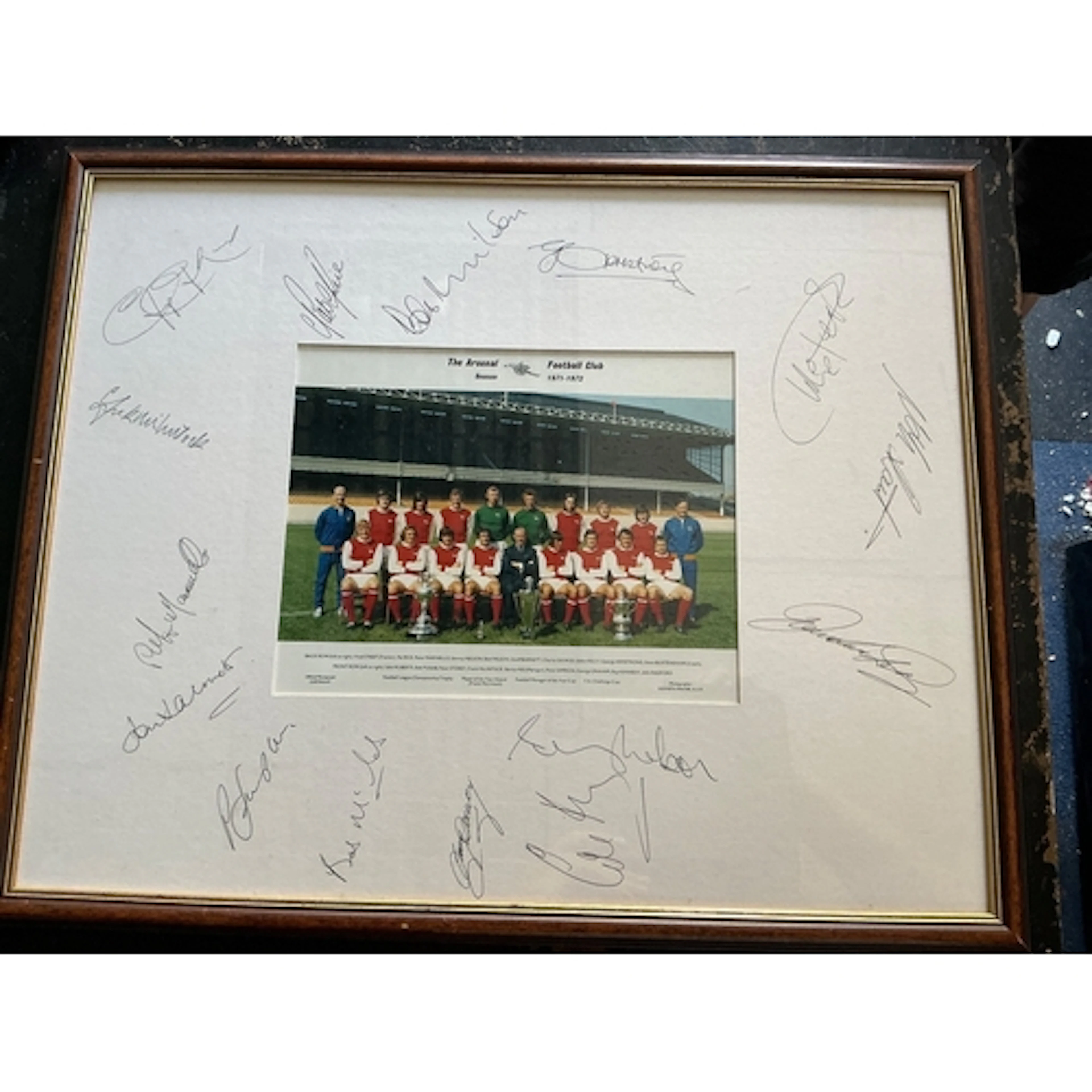 Arsenal 1971 FA Cup Final Signed Football Team Group: Double...