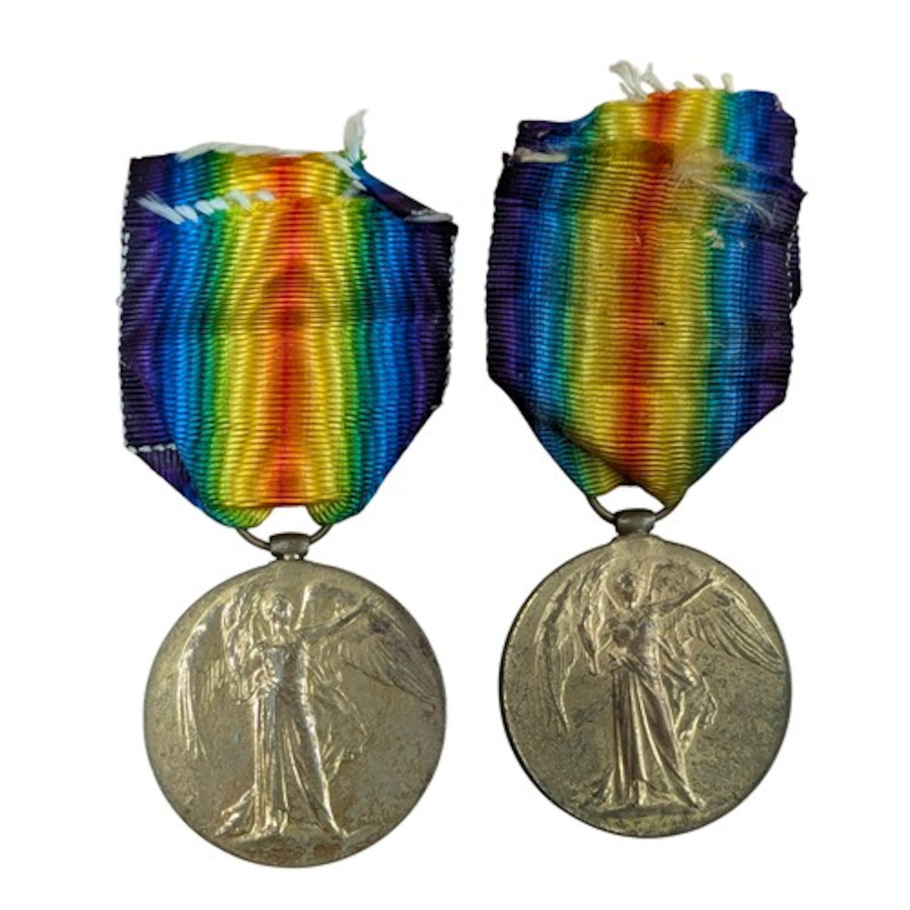 A quantity of two WW1 British Victory Medals, the first to G...