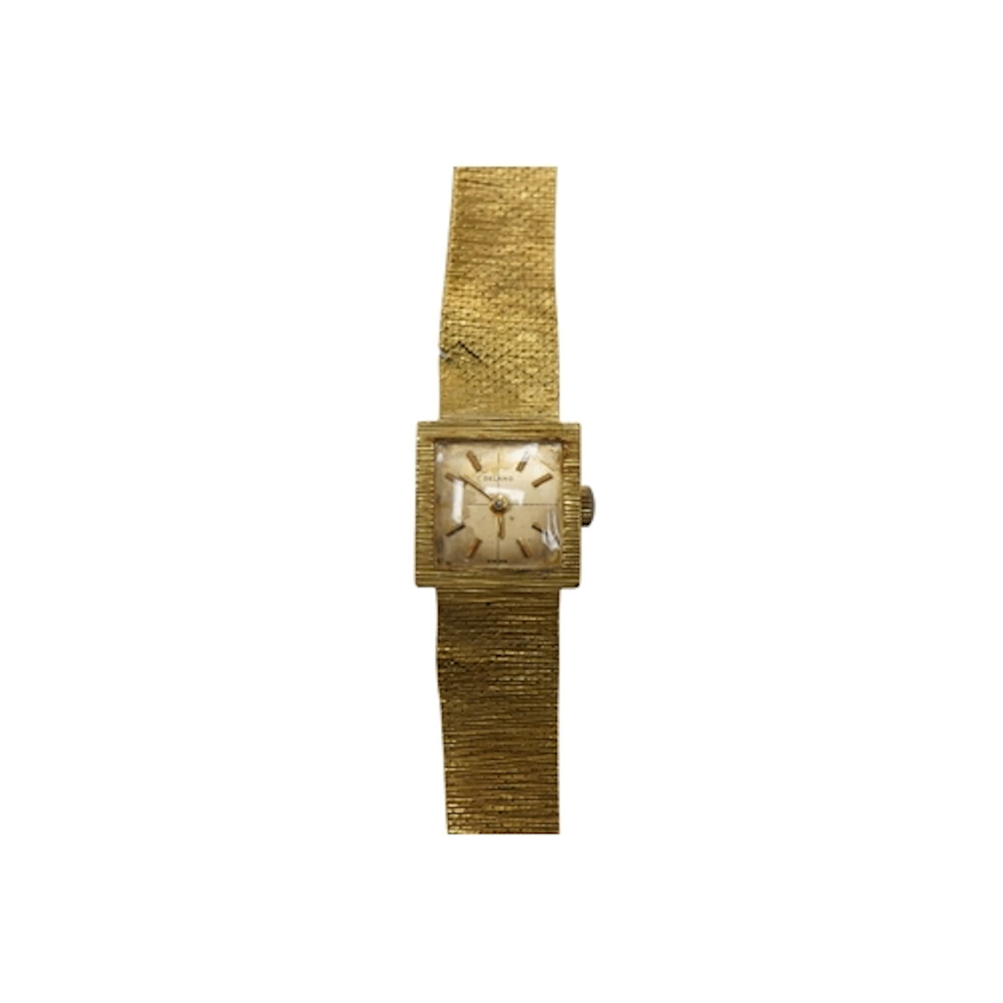 A lady's 750 yellow metal Delano manual wind bracelet wrist ...