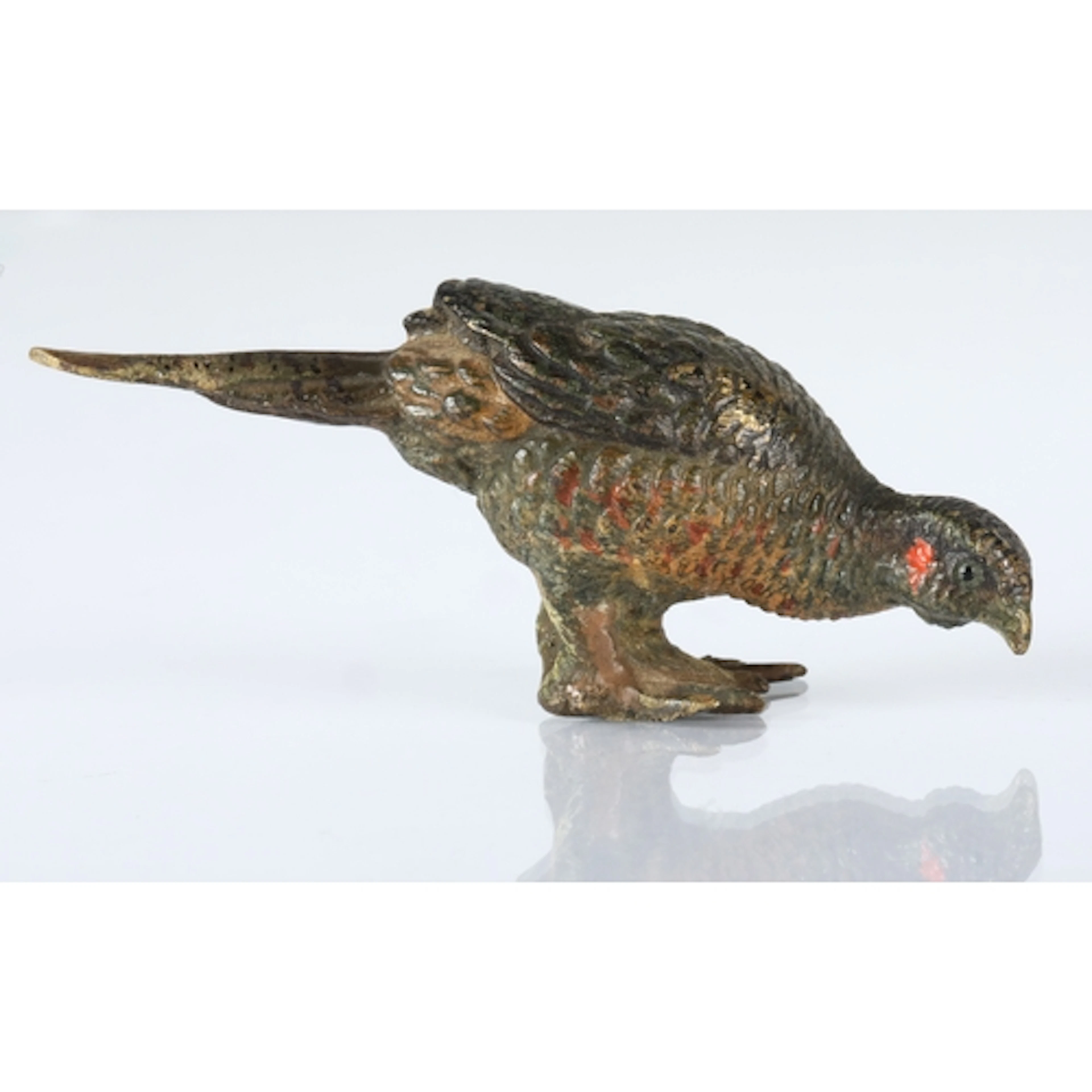 Miniature cold painted pheasant.