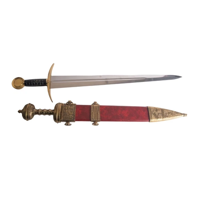 A reproduction Roman Gladius. Having a 51cm straight blade a...