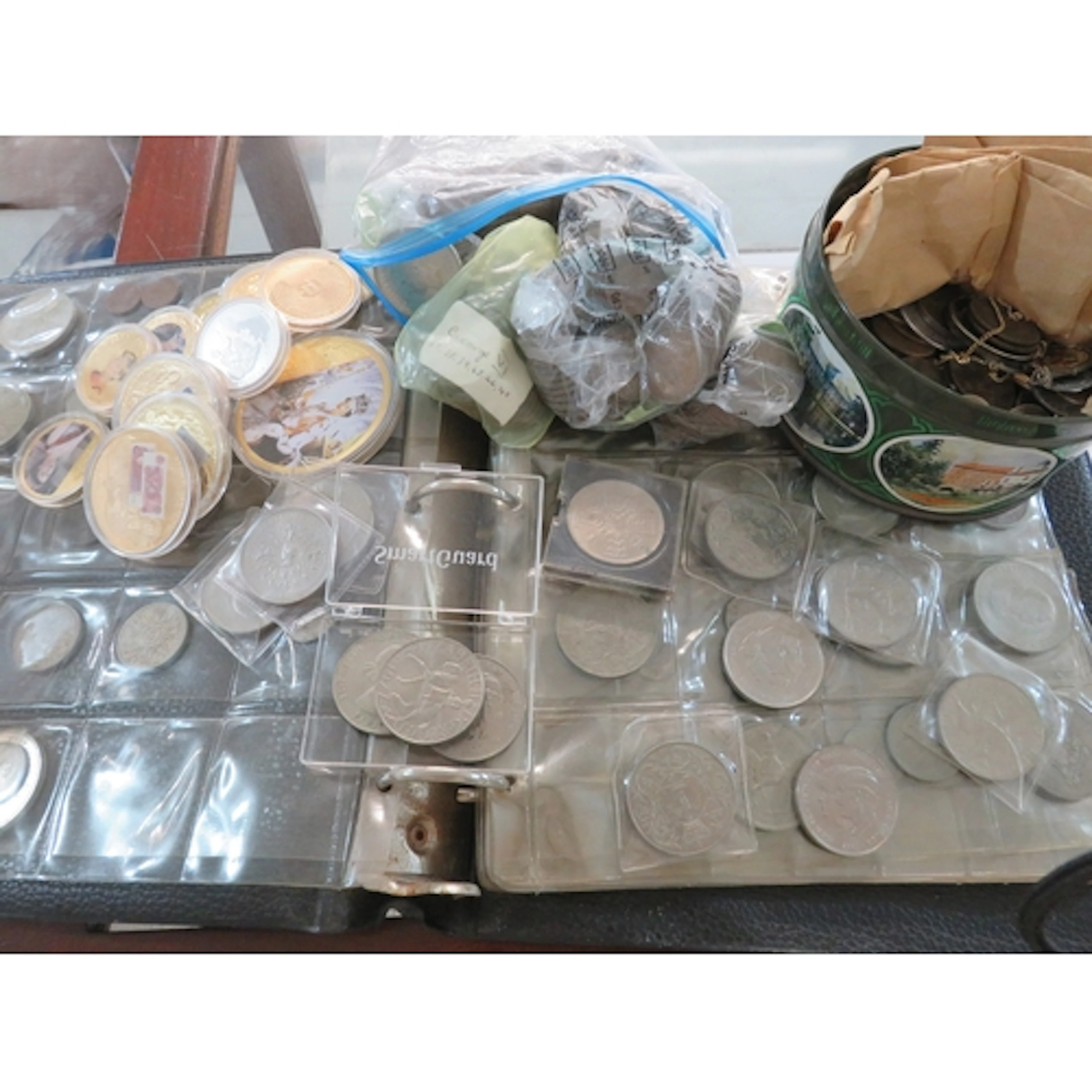 Album containing a quantity of various world coins, includin...