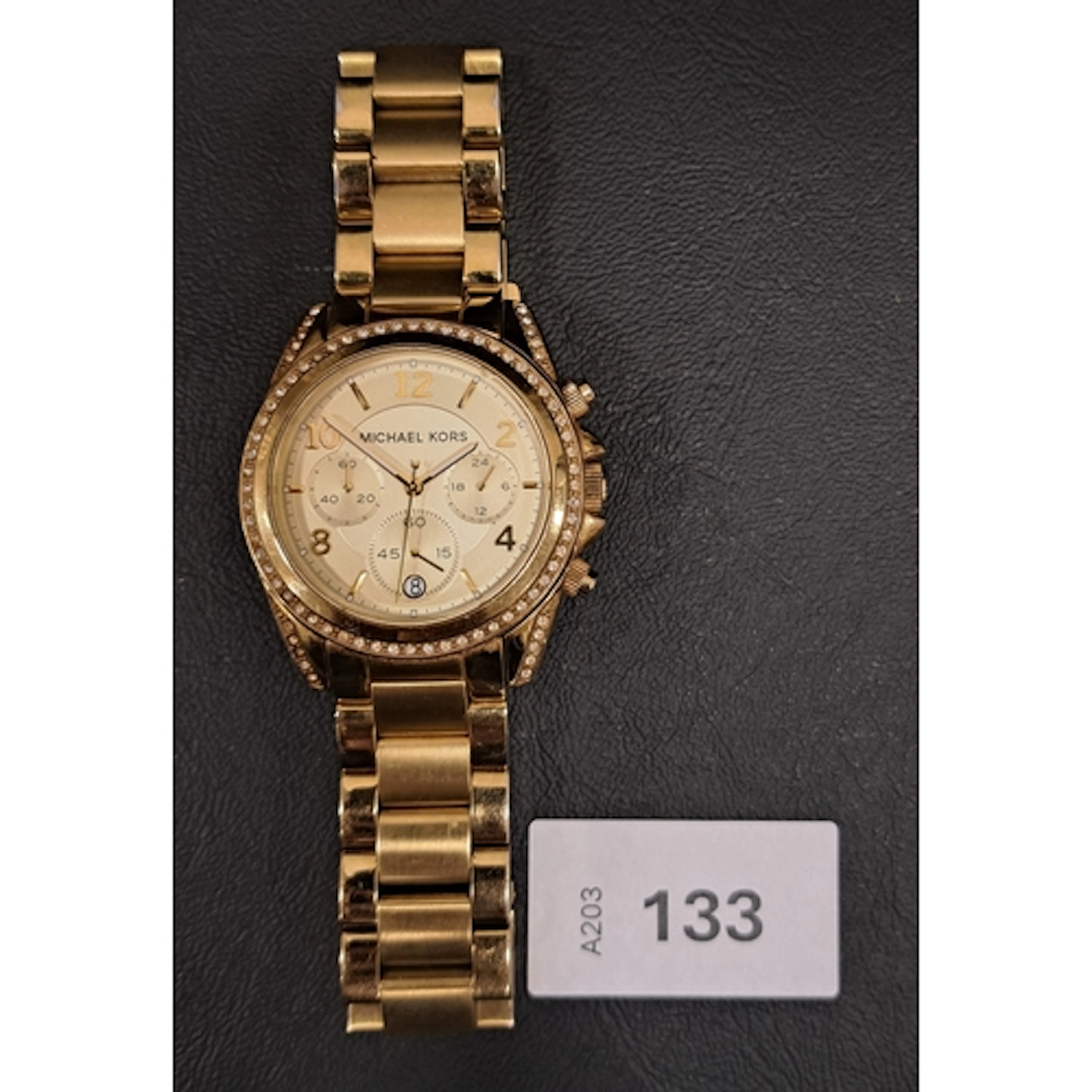 MICHAEL KORS BLAIR WRISTWATCH IN GOLD TONE STAINLESS STEEL ...