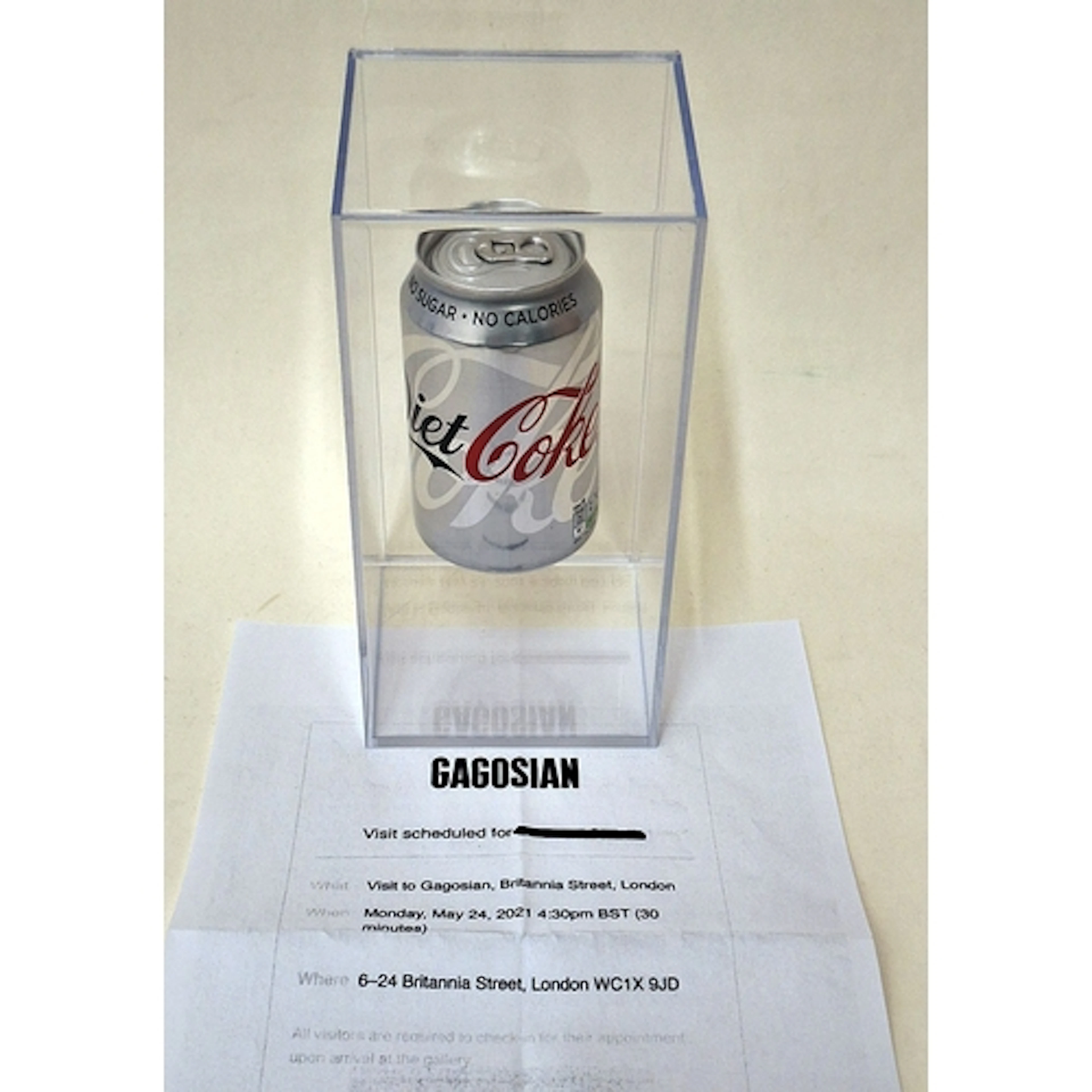 Damien Hirst Signed Diet Coca Cola Can in plastic case with ...