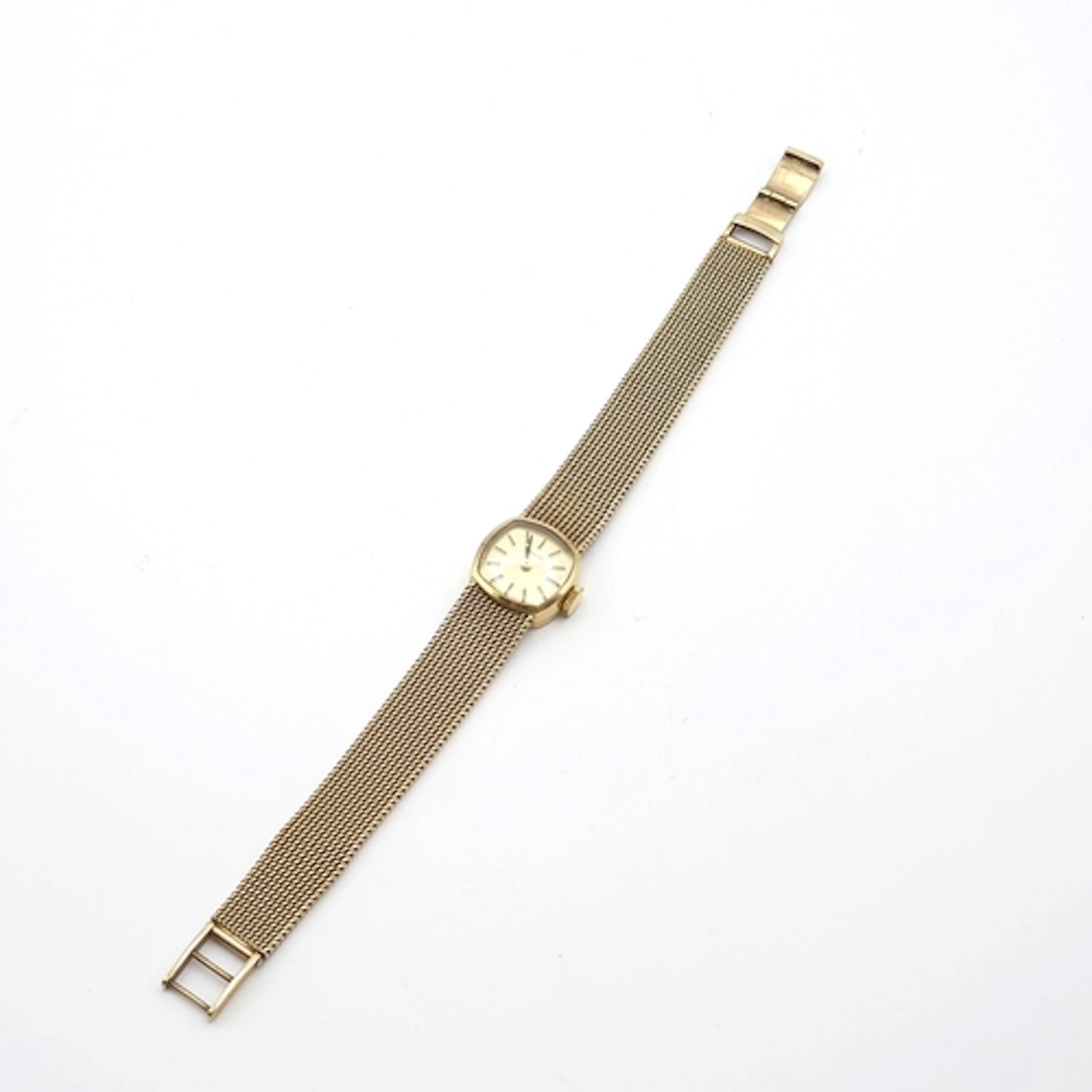 A vintage Zenith lady's wristwatch, the gold enamel dial hav...