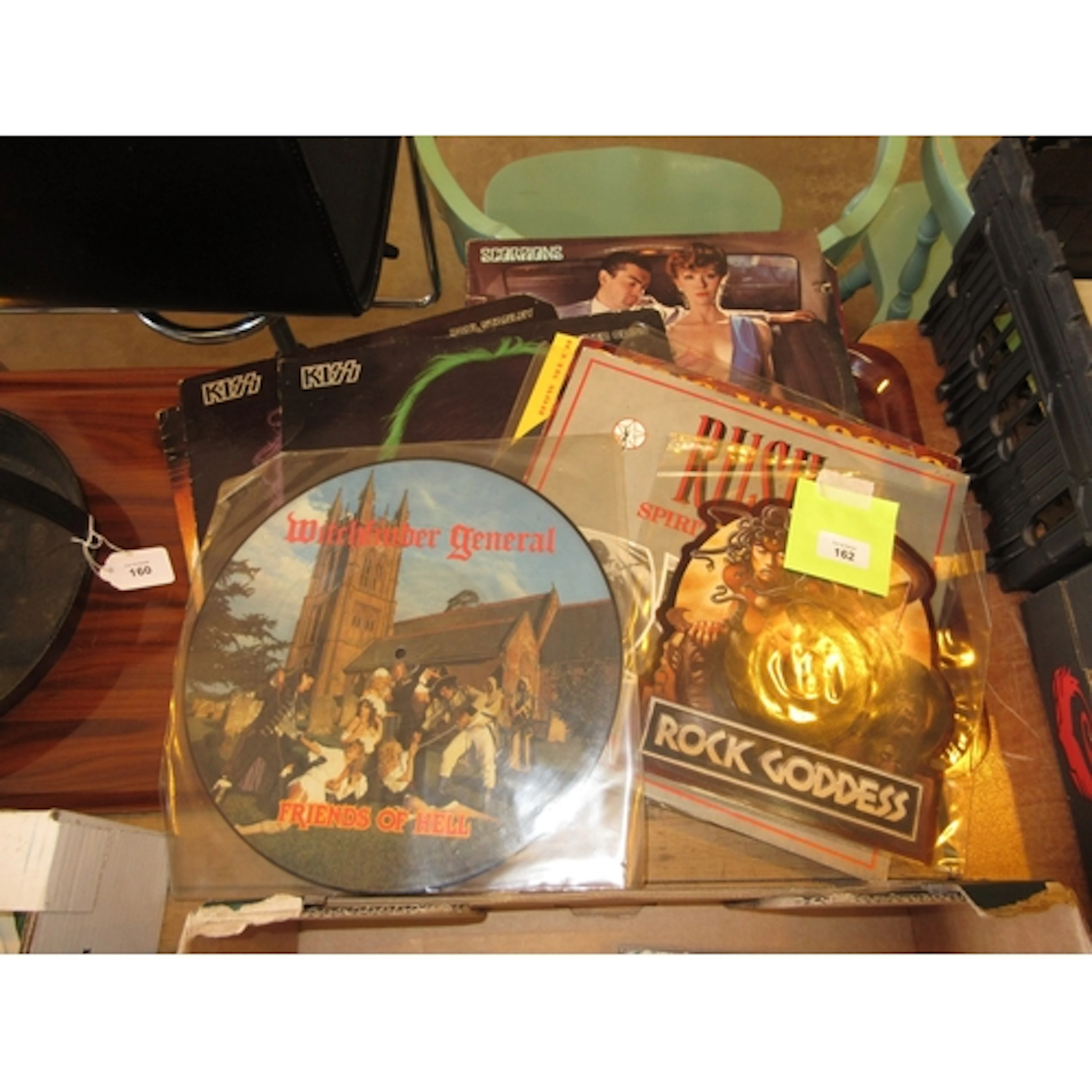 Selection of LPs including Rush, Guns N Roses, Kiss, Krokus