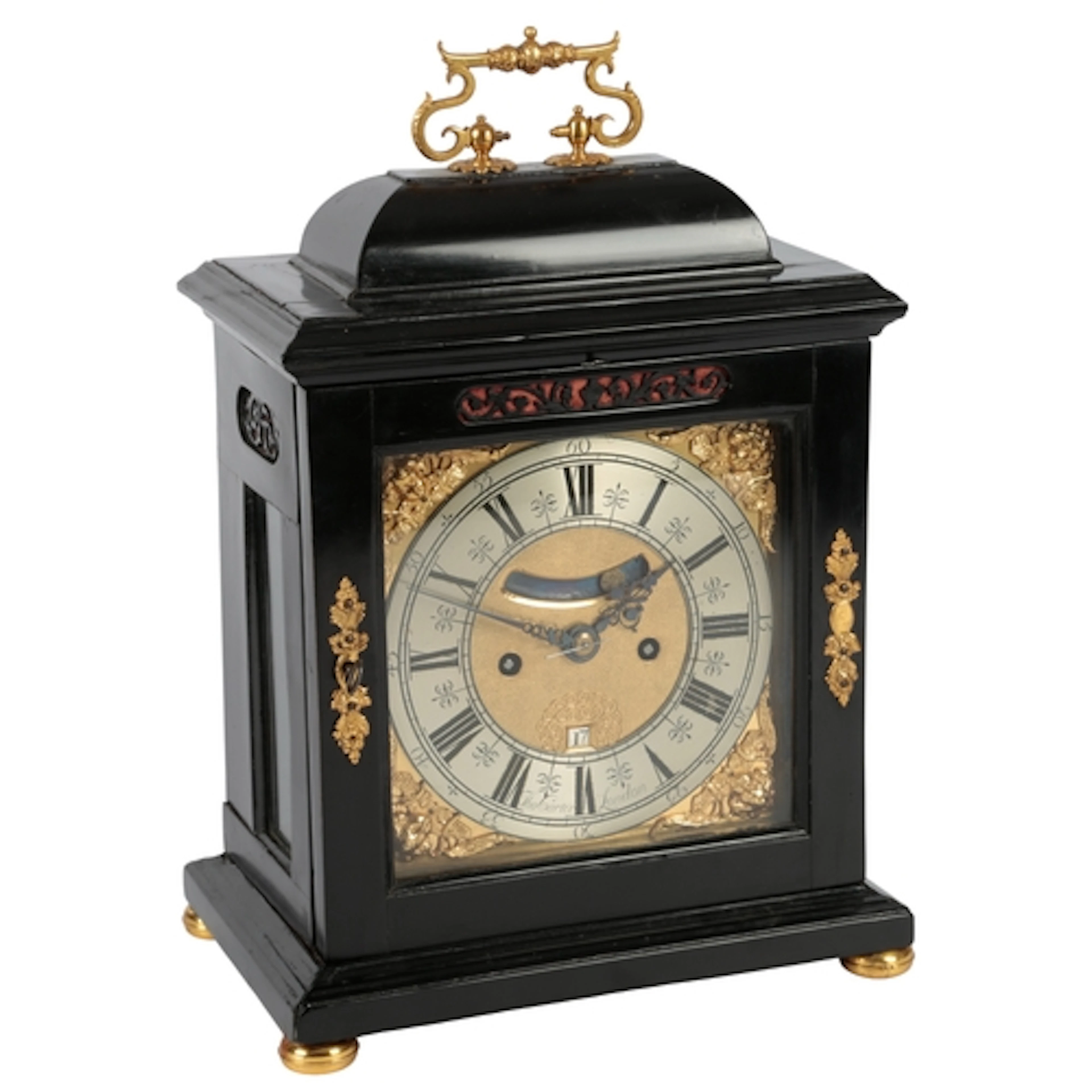 A William III ebonised repeating double fusee bracket clock ...